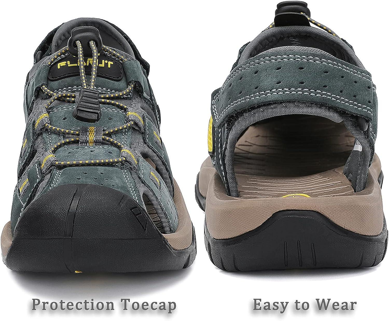 FLARUT Men s Sport Sandals Outdoor Hiking Sandals Closed Toe