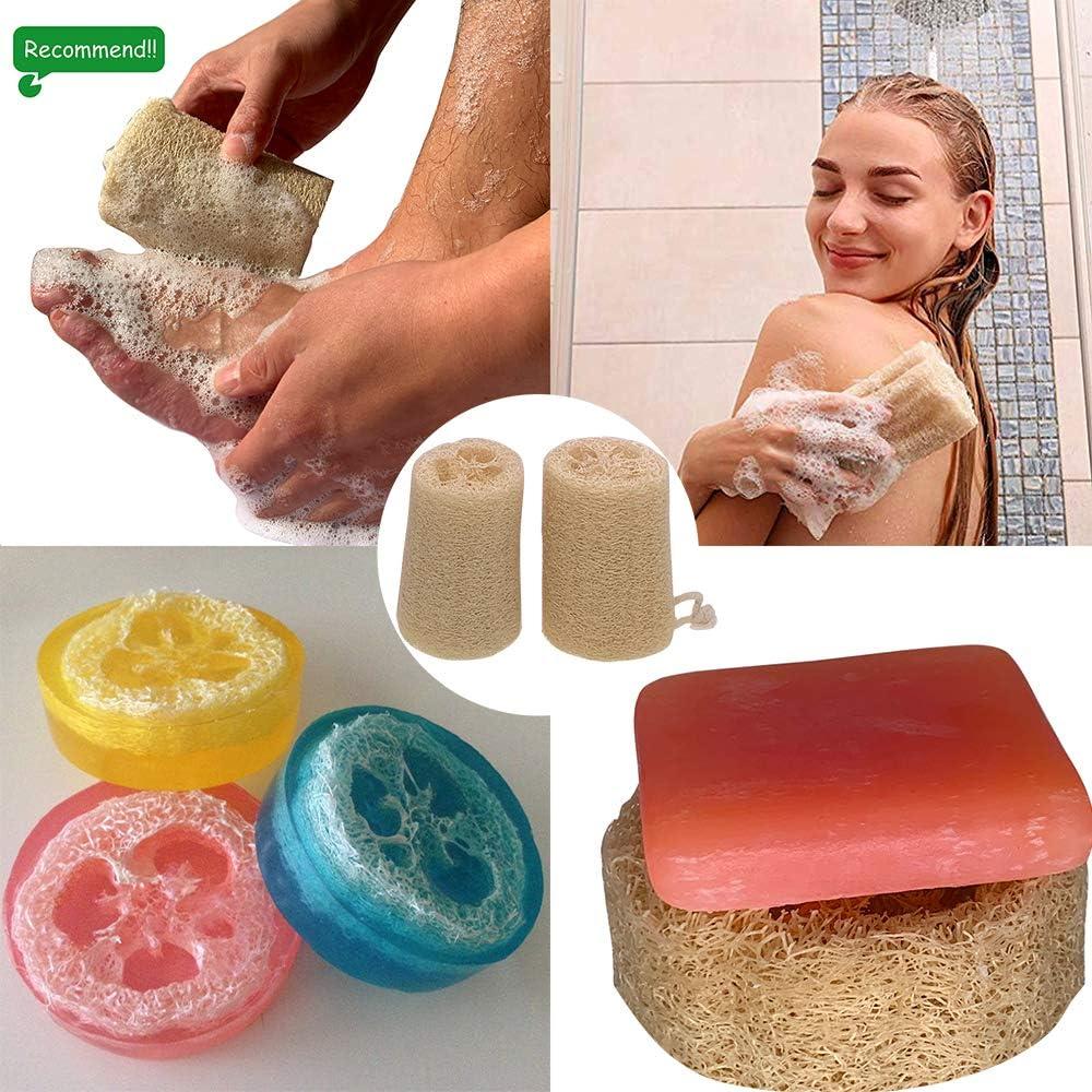 7 in 1 Original Color Without Bleach Natural Loofah Sponge Set for