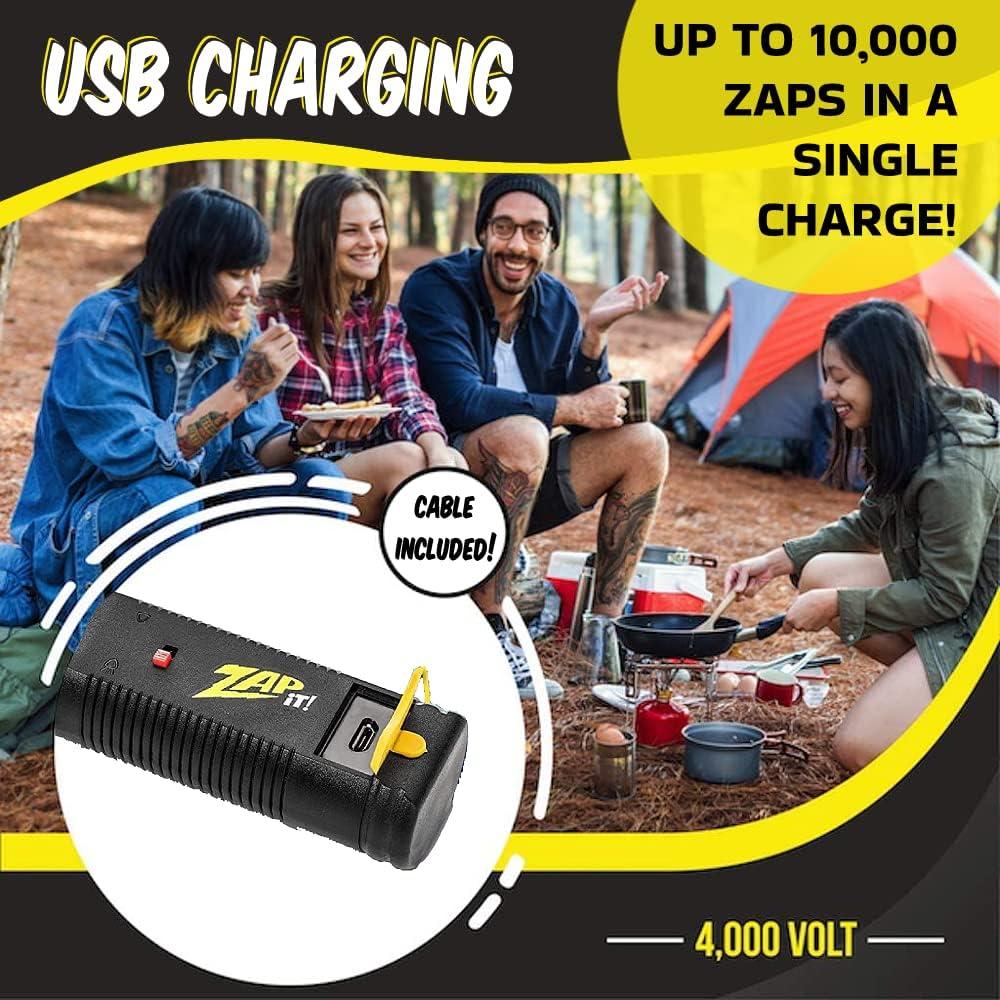 Zap It! Rechargeable Bug Zapper Racket 000 Volts USB Charging