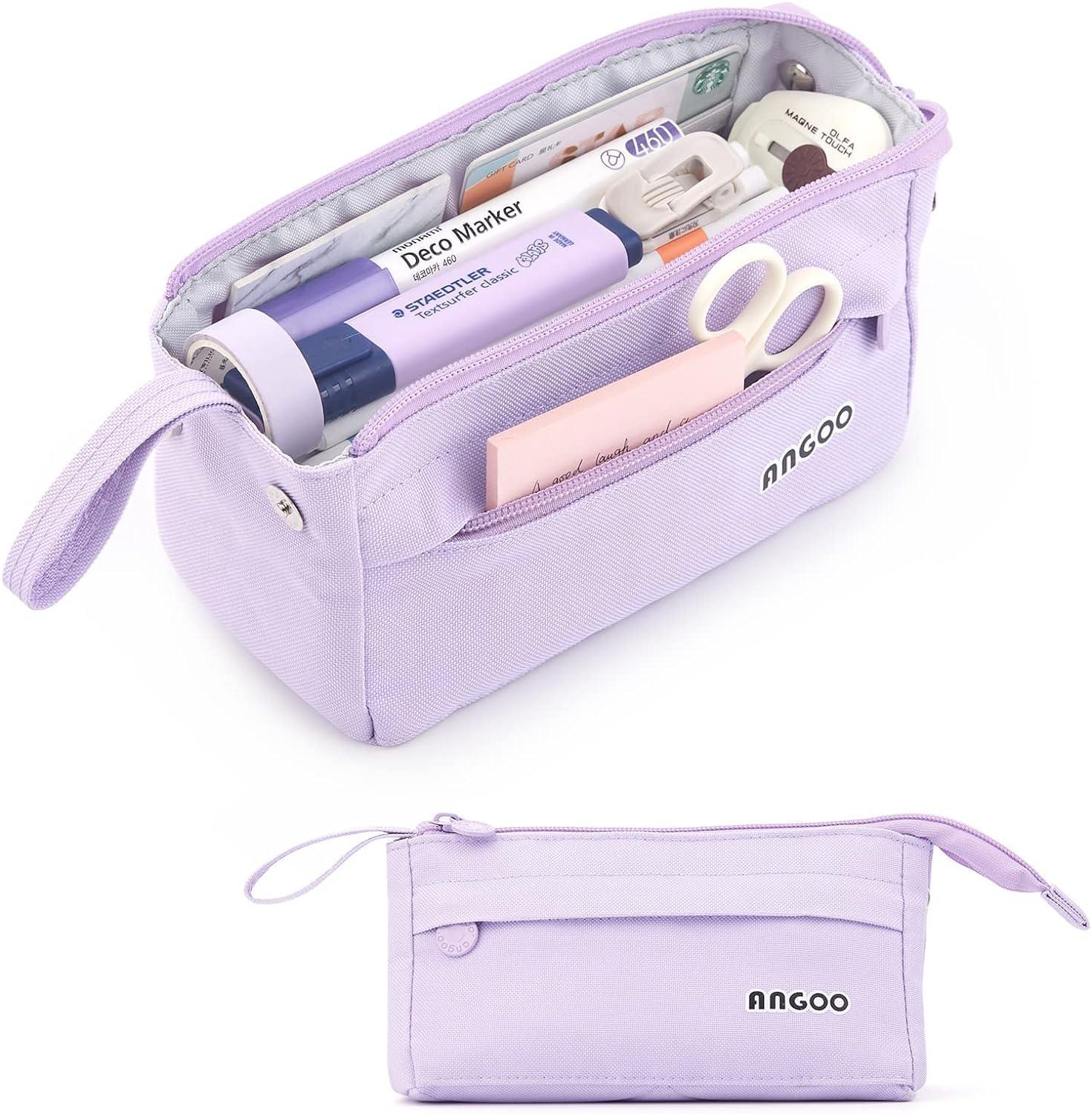 ANGOOBABY Large Capacity Pencil Case Durable Pen Pouch Portable