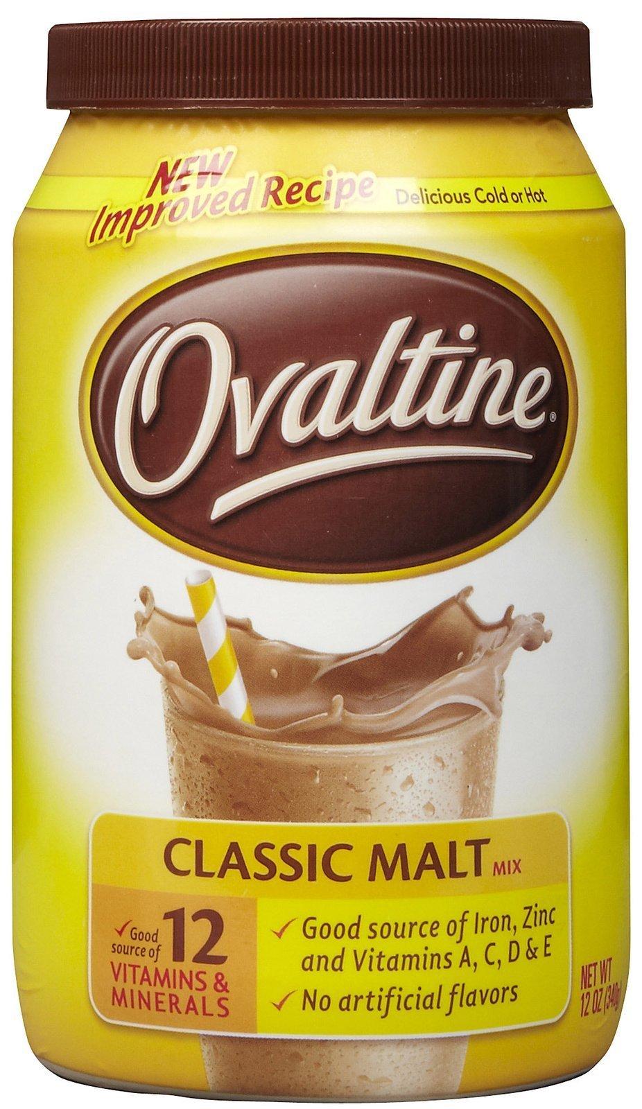 Ovaltine Classic Malt 12 oz Rich & Smooth Malt Drink Mix