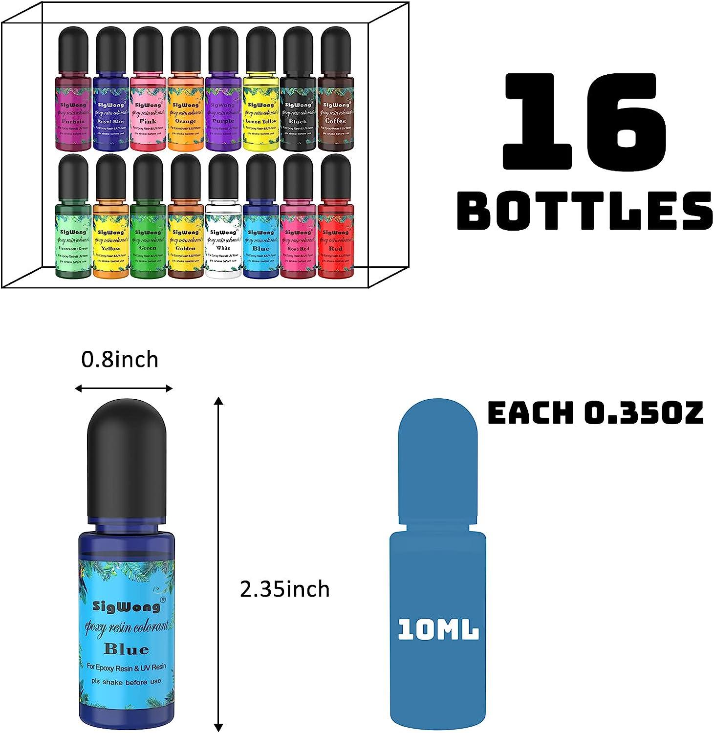 Like it 24 Color Epoxy UV Resin Pigment Liquid Resin Crafts  - 0.35fl oz/ 10ml Each - Epoxy UV Resin Pigment