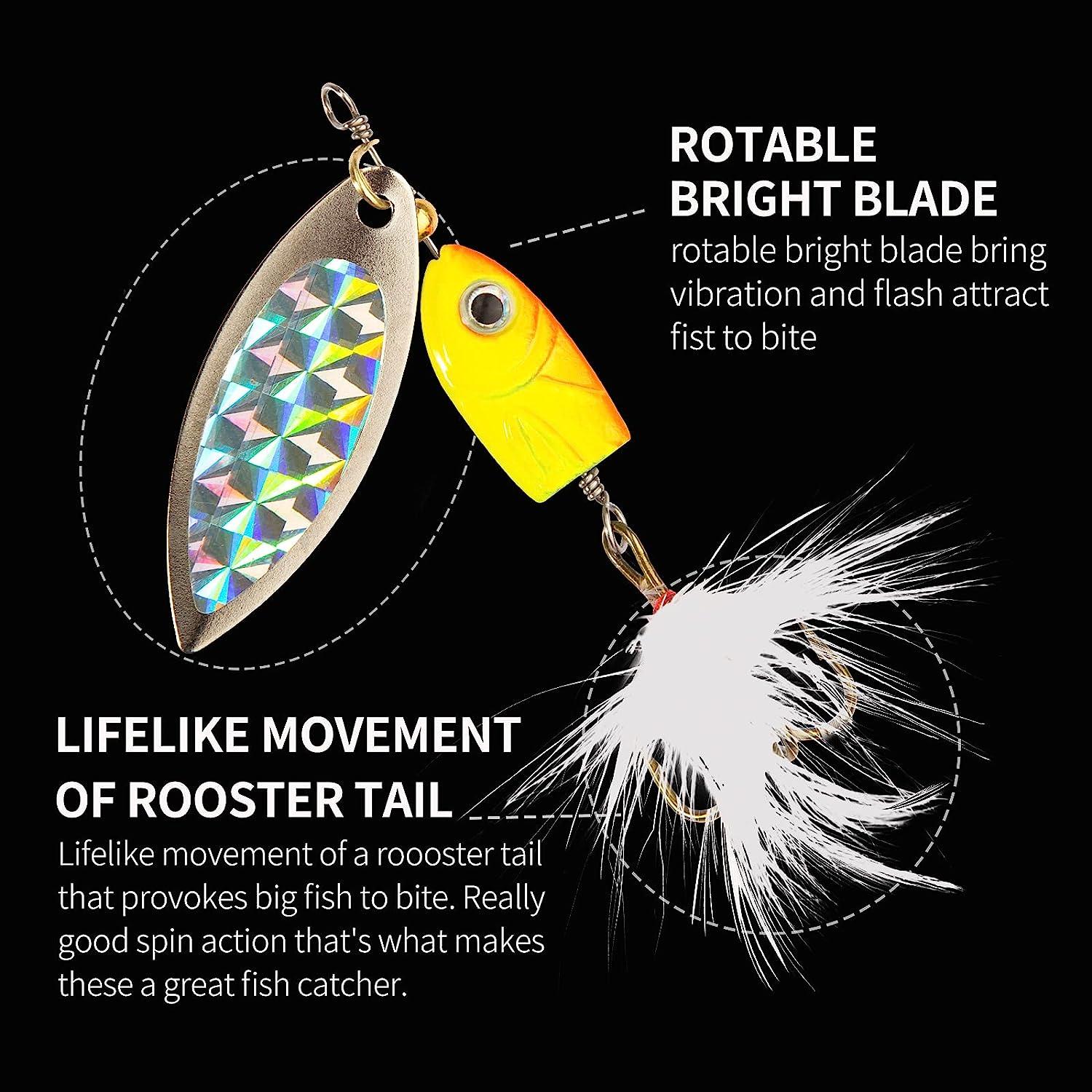 10Pcs Akataka Spinnerbaits Set with Tackle Box - Colorful Hard Metal Fishing Lures for Bass Trout Salmon Walleye - Freshwater & Saltwater Kit for Beginners and Experts | Buy Now with Express 10Pcs Akataka Spinnerbaits Set with Tackle Box - Colorful Hard Metal Fishing Lures for Bass Trout Salmon Walleye - Freshwater & Saltwater Kit for Beginners and Experts | Buy Now with Express
