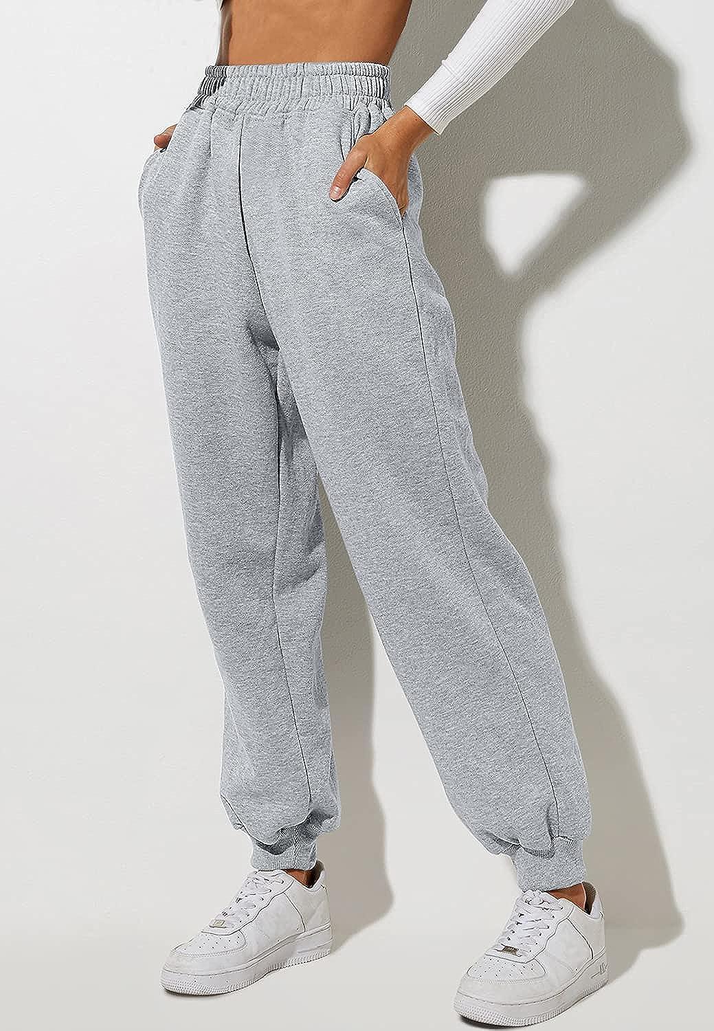 Tummy Control Baggy Sweatpants for Women Cinch Bottom Joggers Sporty Comfy  with Pockets Trousers Lounge Pants Workout : : Clothing, Shoes 