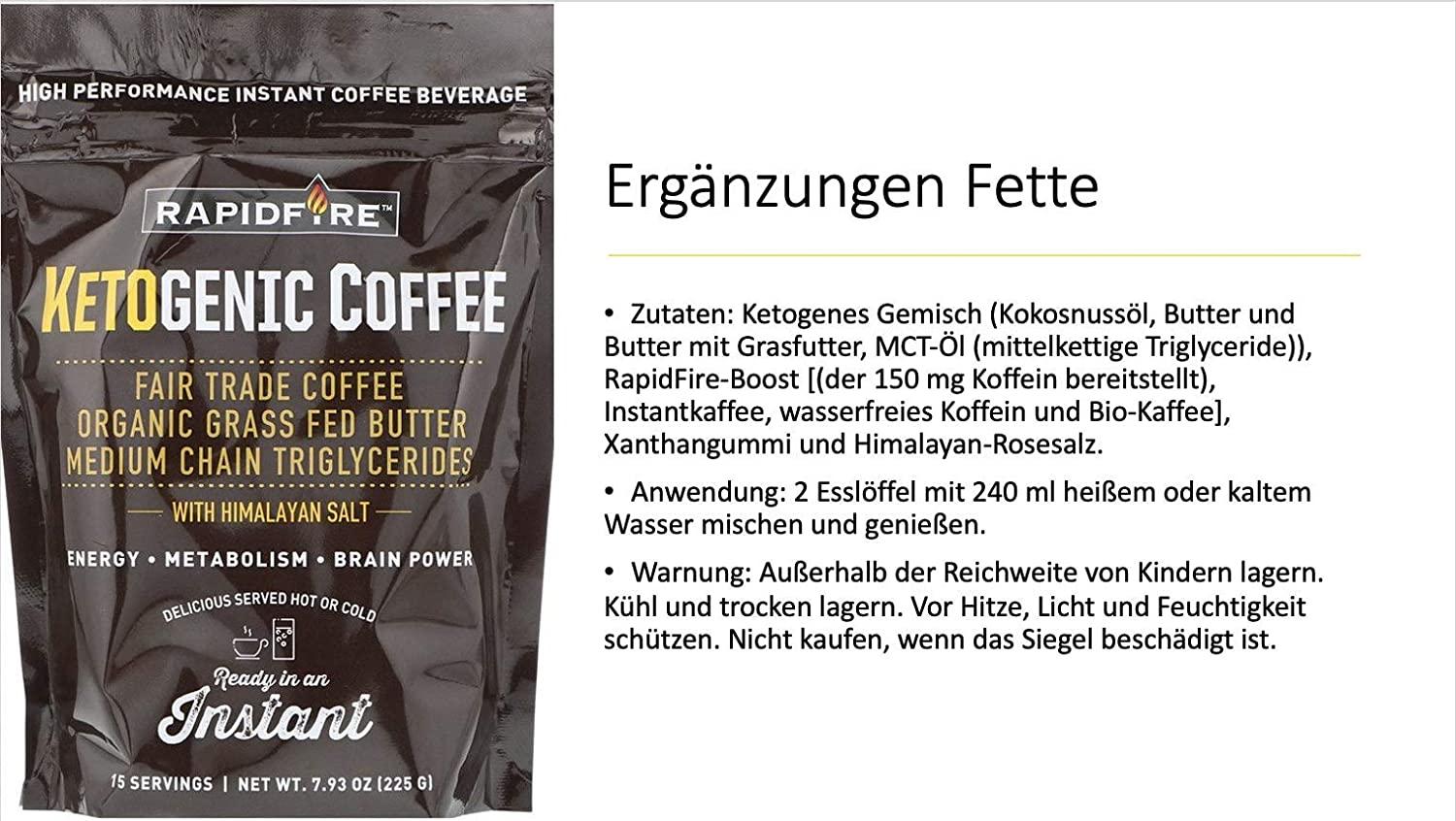 Rapidfire Rapid Fire Ketogenic High Performance Keto Coffee Pods