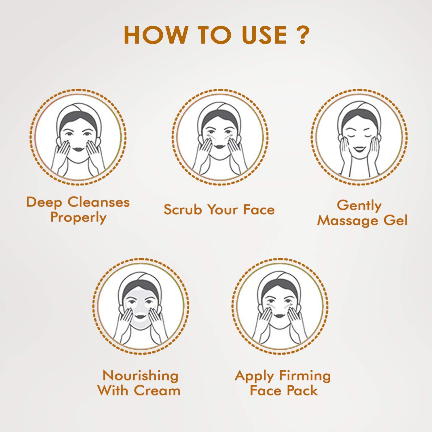 NutriGlow Gold Kesar Facial Kit and Face Wash for Glowing and Nourished Skin