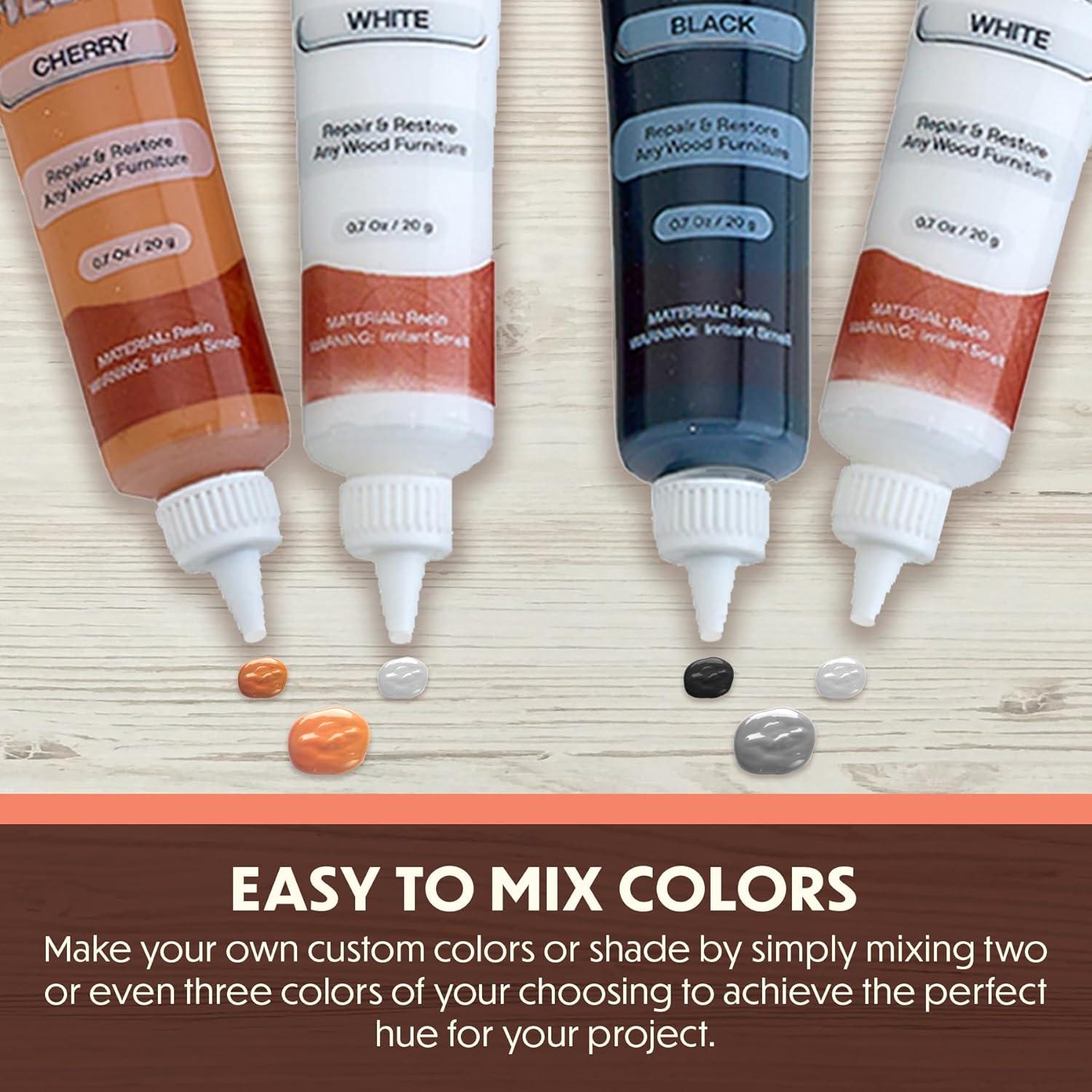 50-Piece Furniture Repair Kit - Wood Filler, Markers & Brushes For Scratch Repair & Restoration