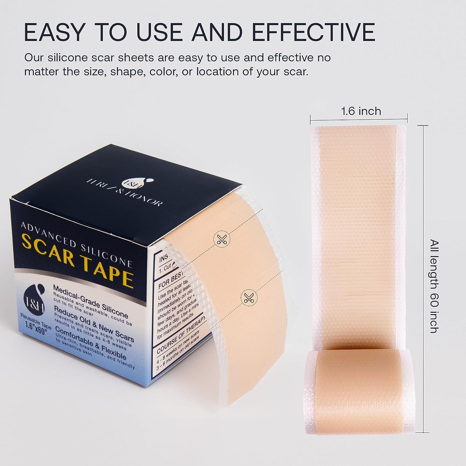 Silicone Scar Sheets Medical Grade Silicone Tape Strips for Scars Treatment Reusable Painless