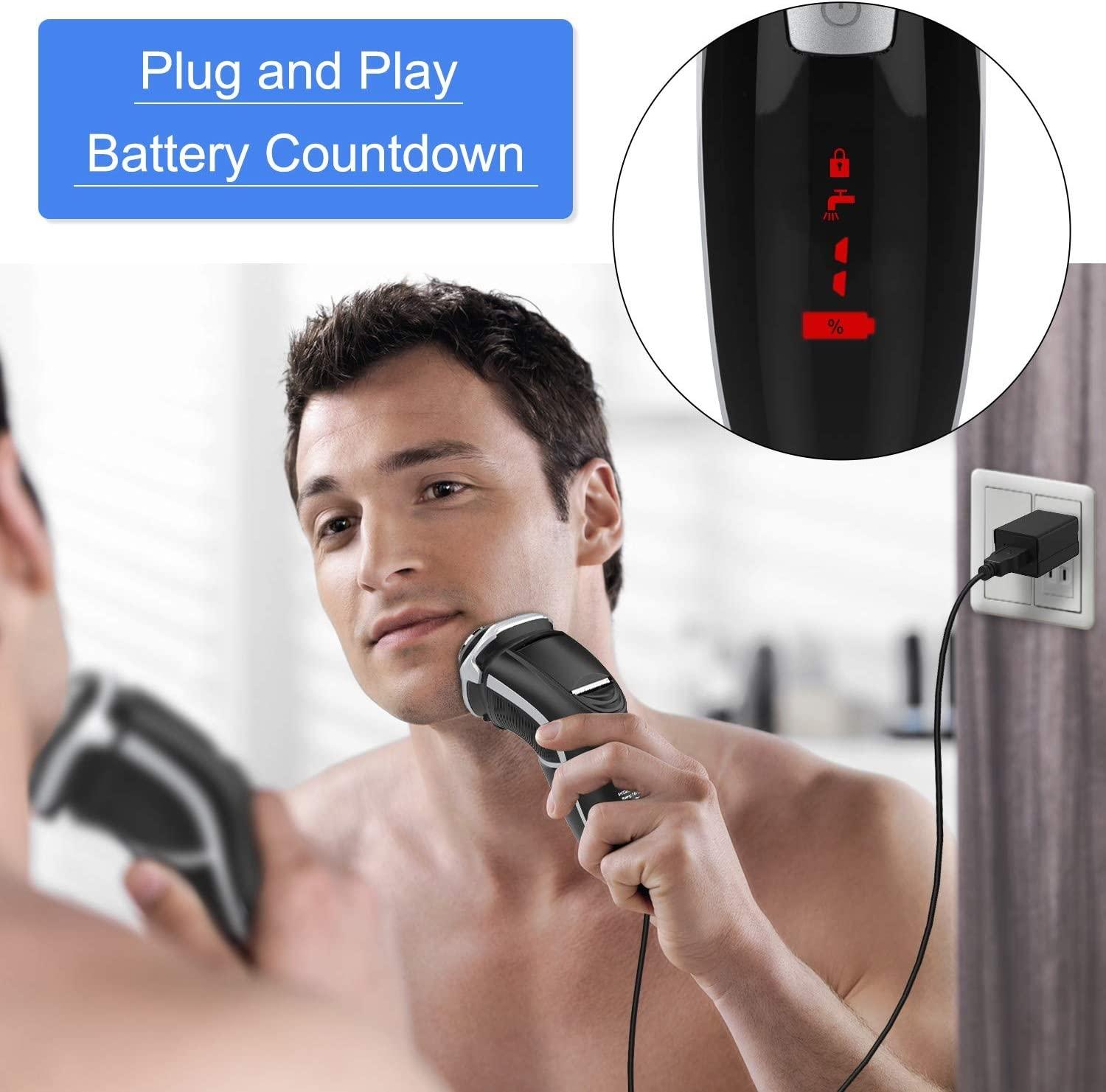 Men's Electric Shaver MAXT Corded and Cordless Rechargeable 3D