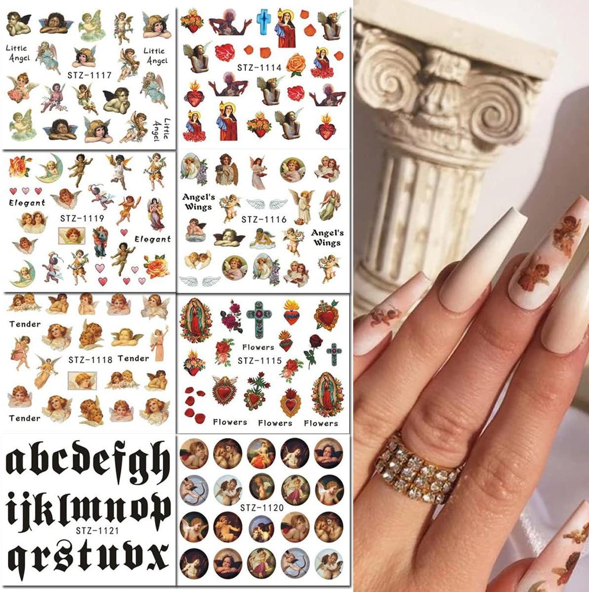 Nail Stickers Embossed 5D Stereo Retro Japanese Nail Art Stickers/angel  Flower Wings Manicure Decals/diy Nail Supply - Etsy