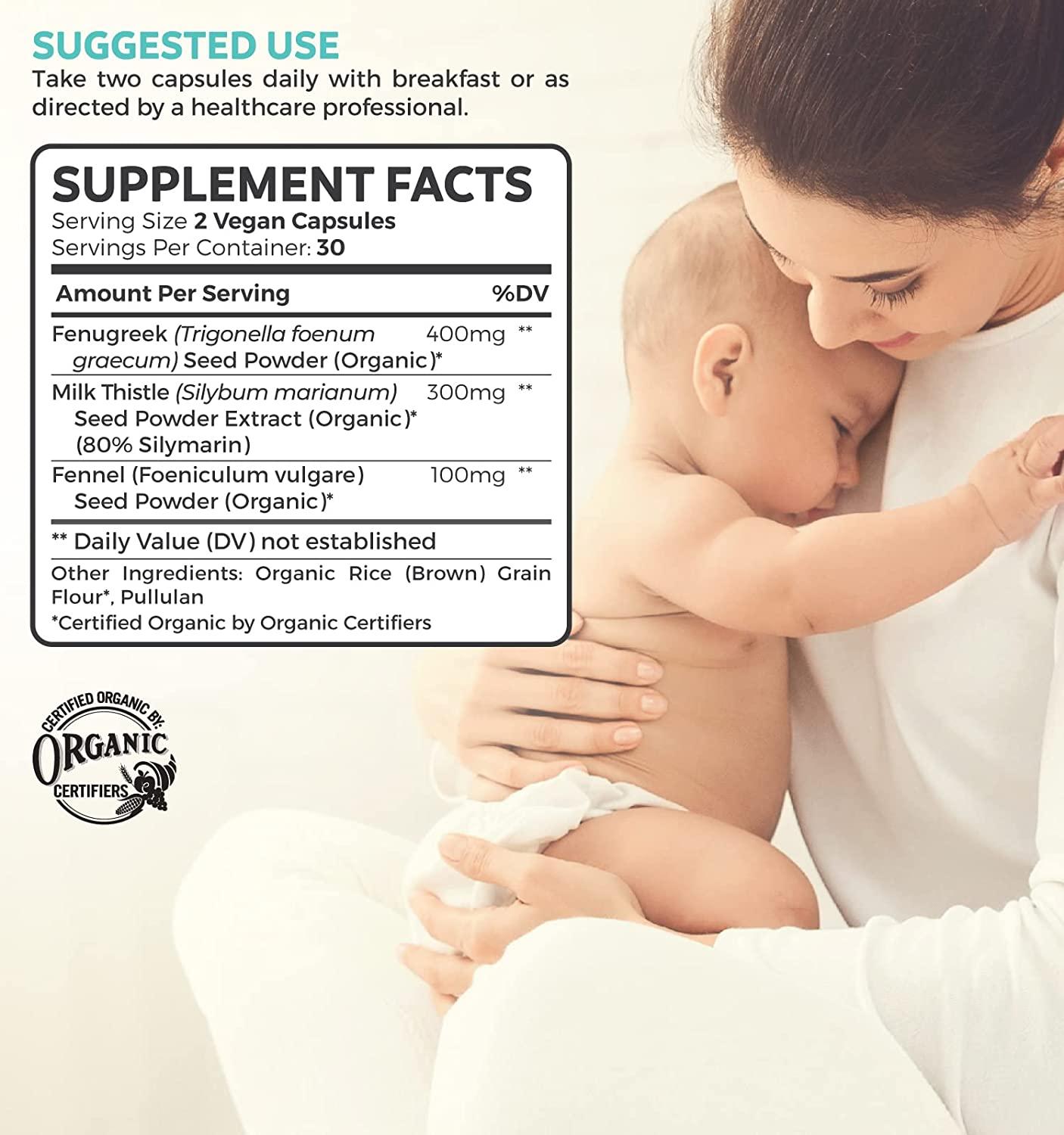 Organic Lactation Supplement Increase Milk Supply with Herbal