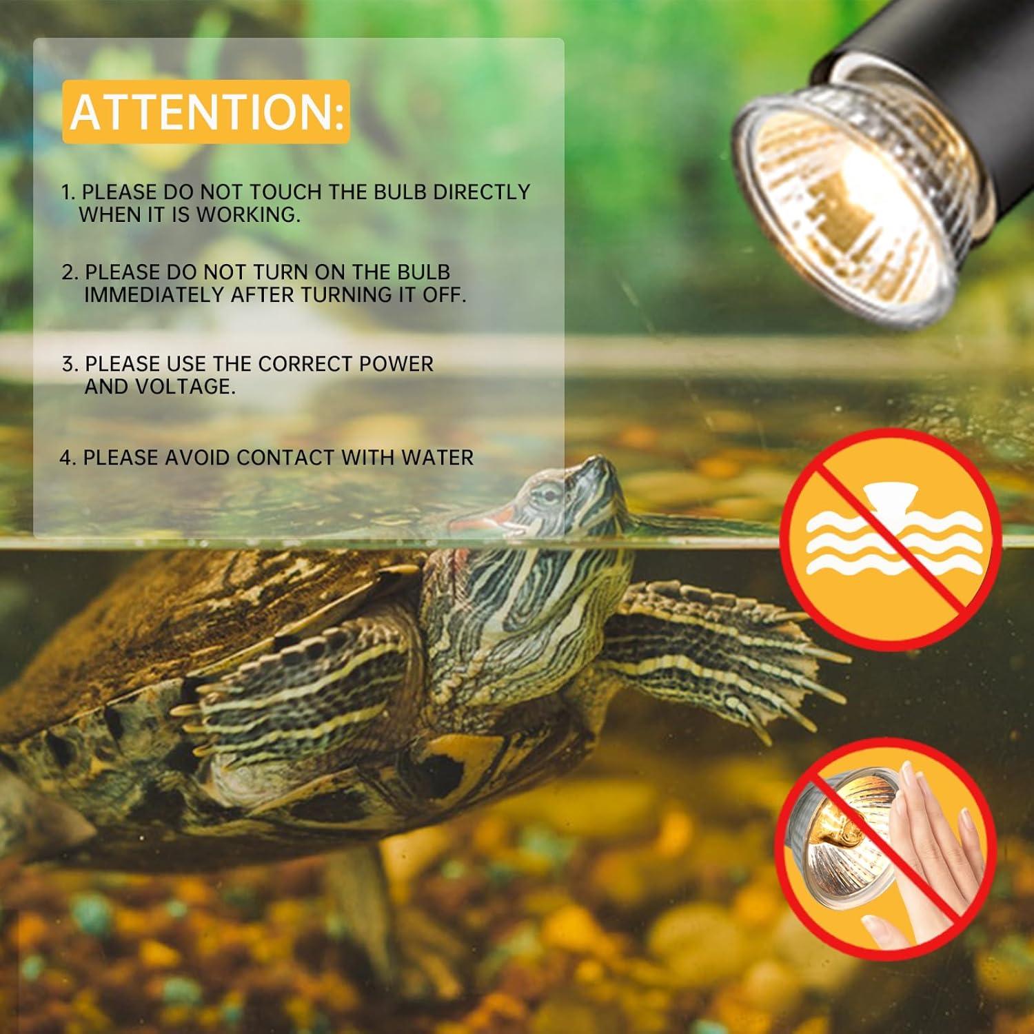 Caldarax 50W UVB Turtle Heat Lamp Dimmable Halogen Light for