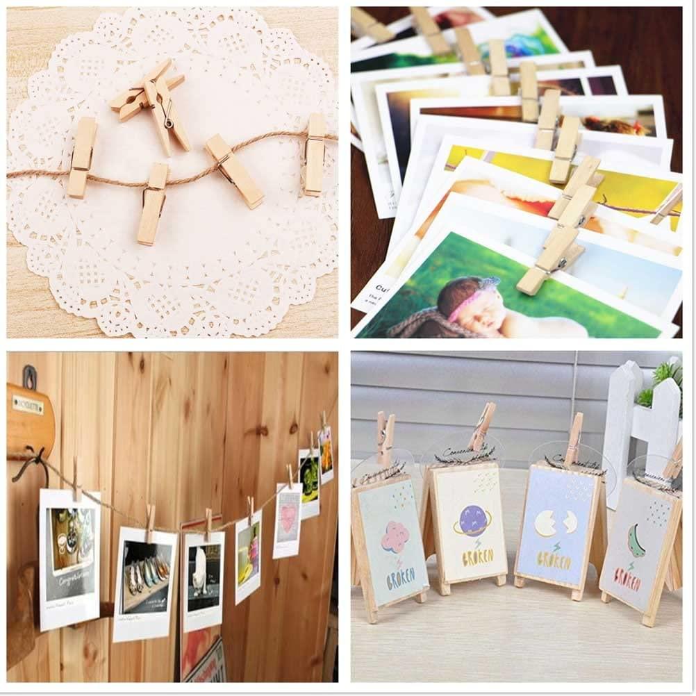 Wooden Peg, Tiny Clothespins, For Home Craft Projects Hanging Clothing DIY  Photo
