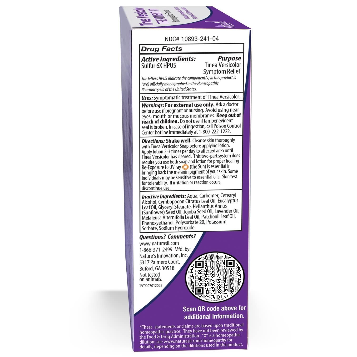 All Natural Tinea Versicolor Treatment Kit Gentle Sulfur Lotion