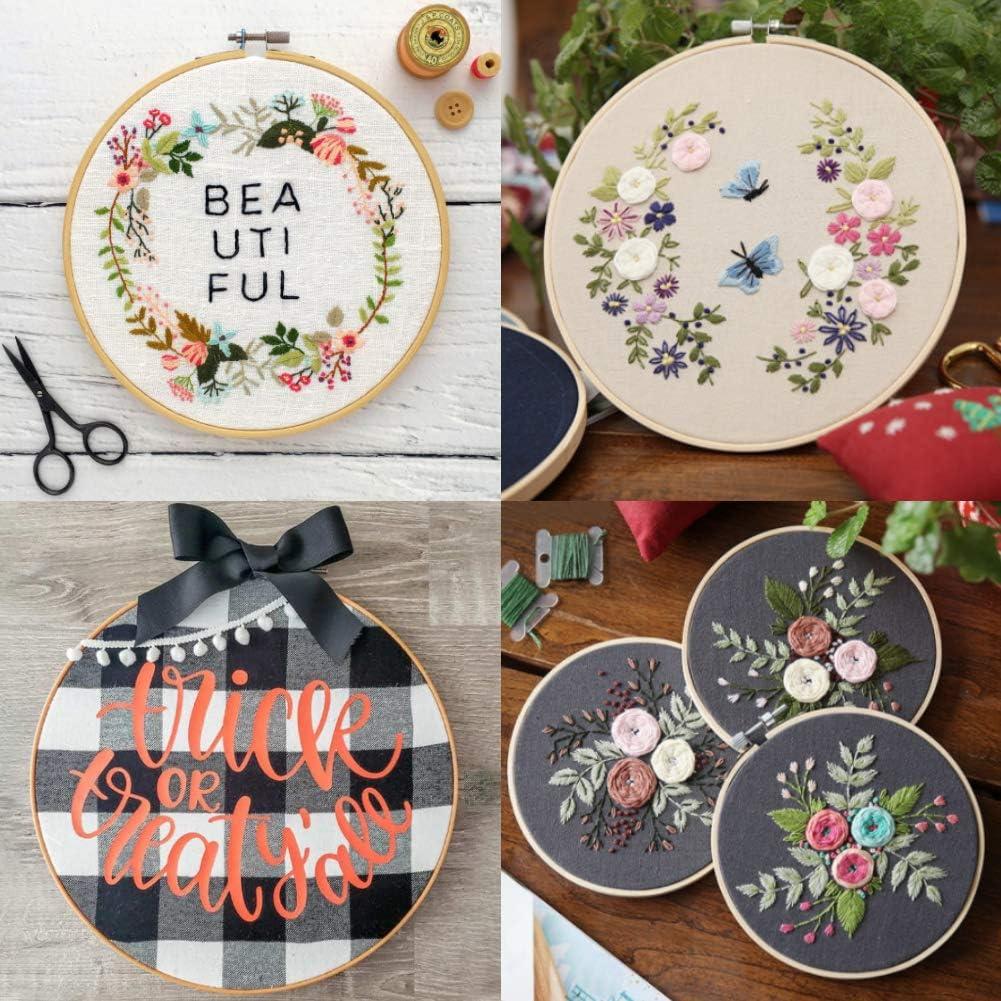 Better Crafts 3 Inch Mini Embroidery Hoop Wooden Circle Cross Stitch Hoop  for Embroidery and Art Craft Handy Sewing (3 Pieces, 3-Inch)