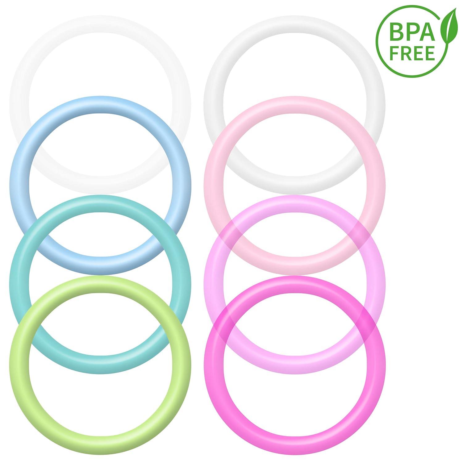 Buy Silicone Pacifier Adapter & Chain Set | Turquoise O-Ring | 5 Pieces ...