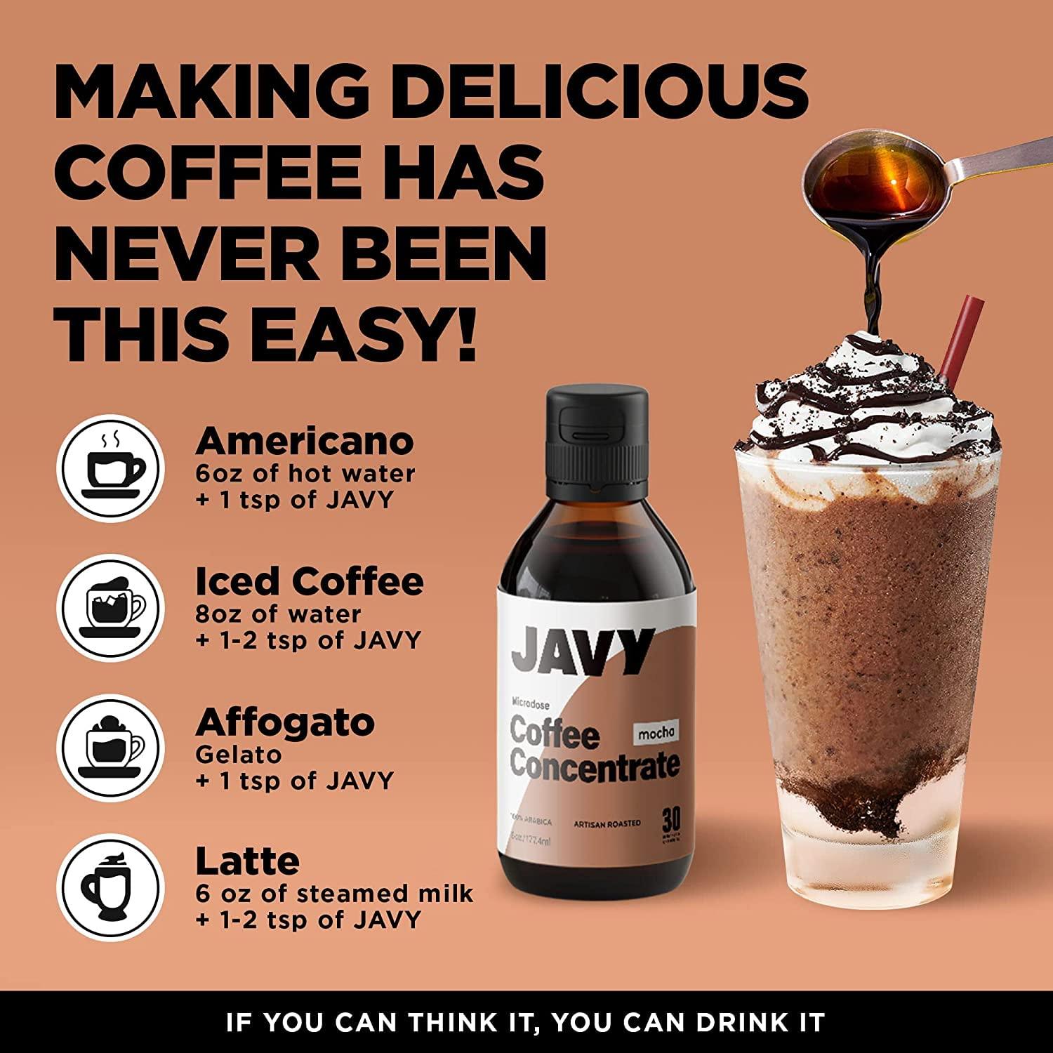 Javy Coffee Concentrate Bundle, Original + Mocha, Hot & Cold Brew