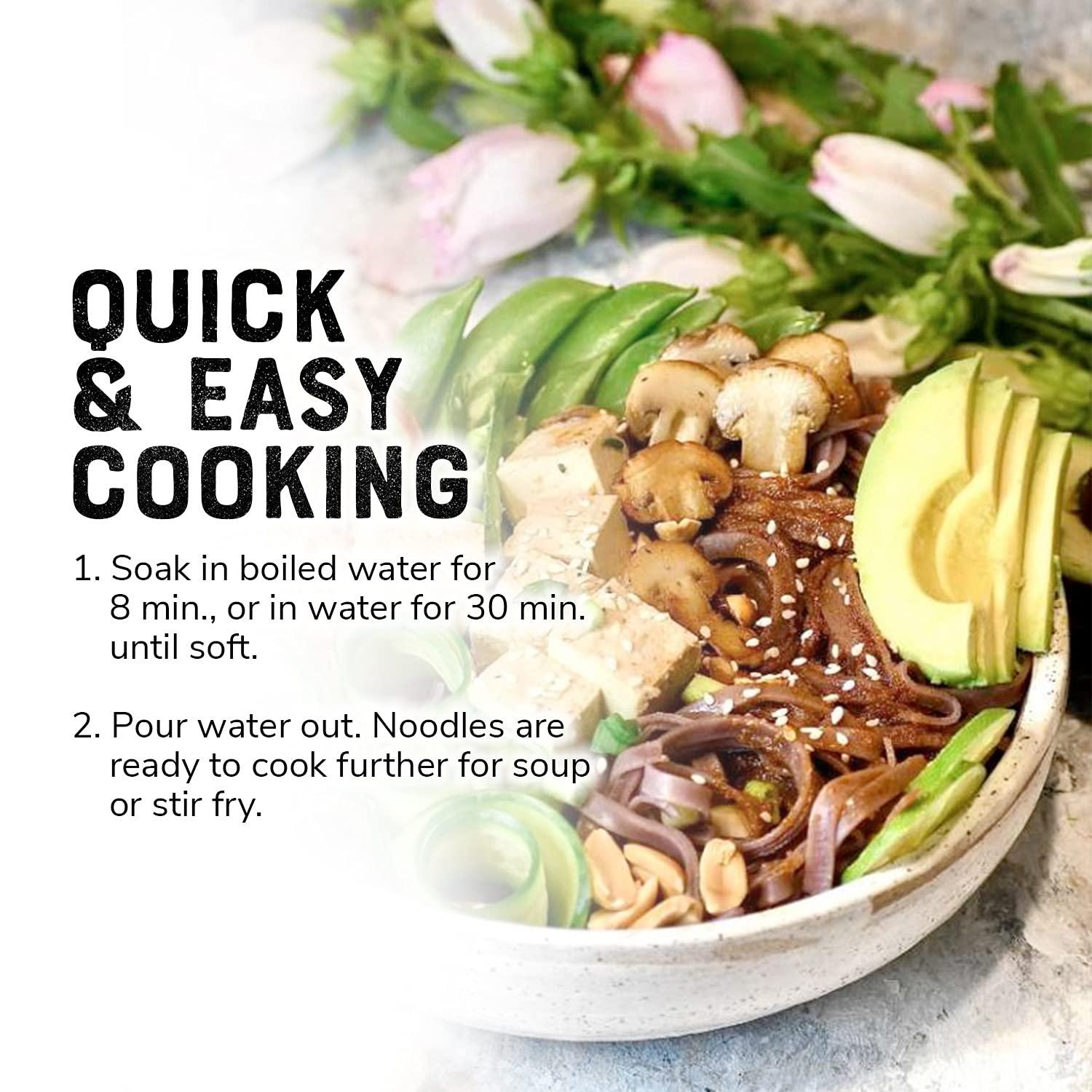 Organic Black Rice Noodles 12Pack x 7.7 Ounce Quick and Easy to