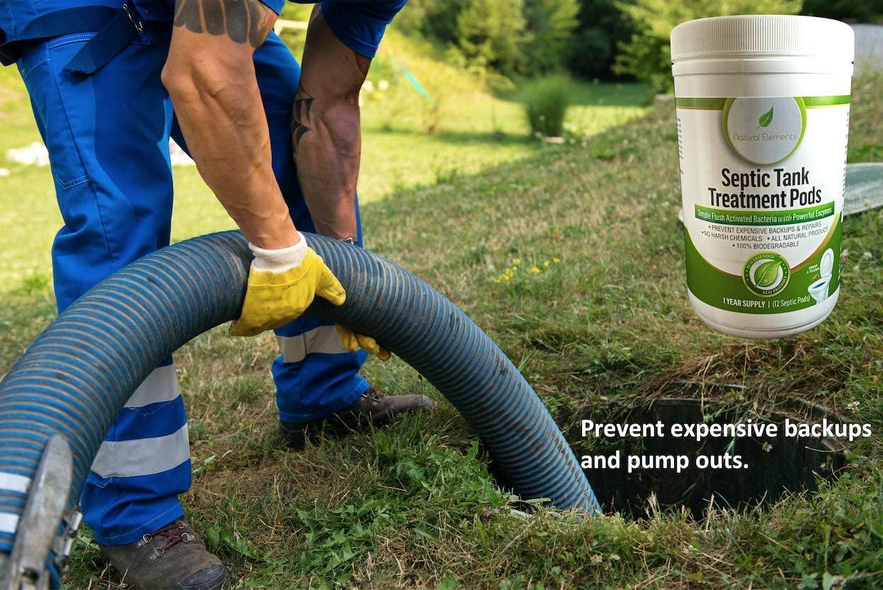 Natural Elements Septic Pods 1 Year Supply 12 Pods Natural