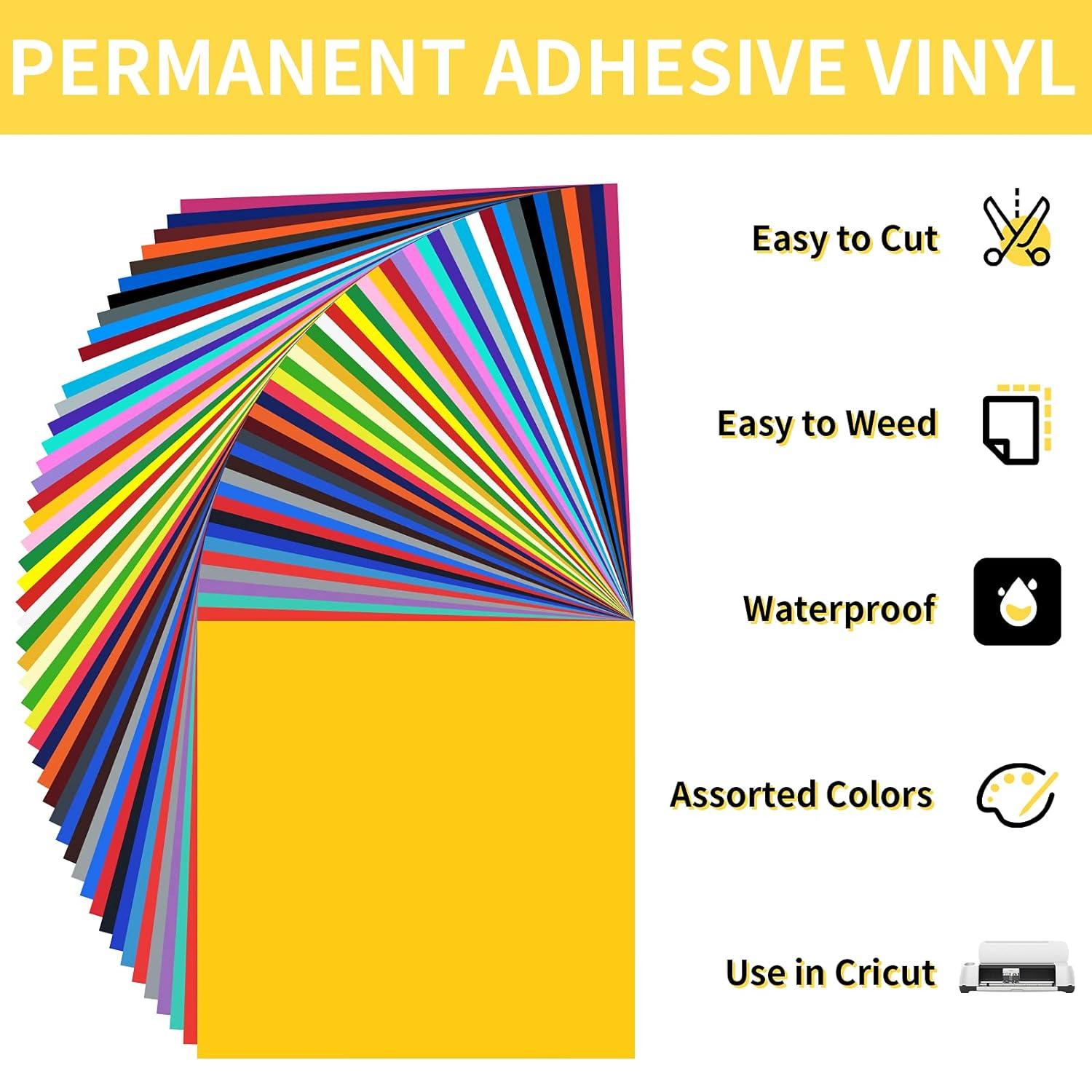 Cricut Permanent Premium Vinyl - Medium Yellow , 12 x 48