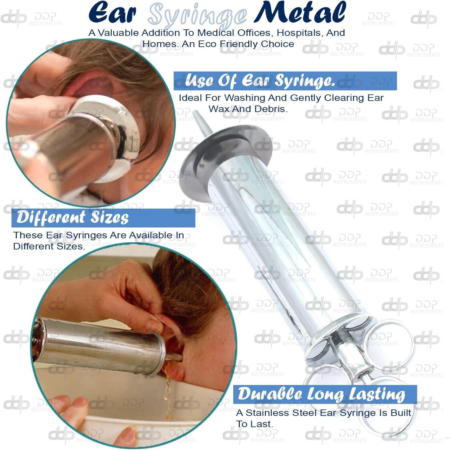 DDP Ear Wax Removal Syringe 4 OZ Brass With Chrome Finish