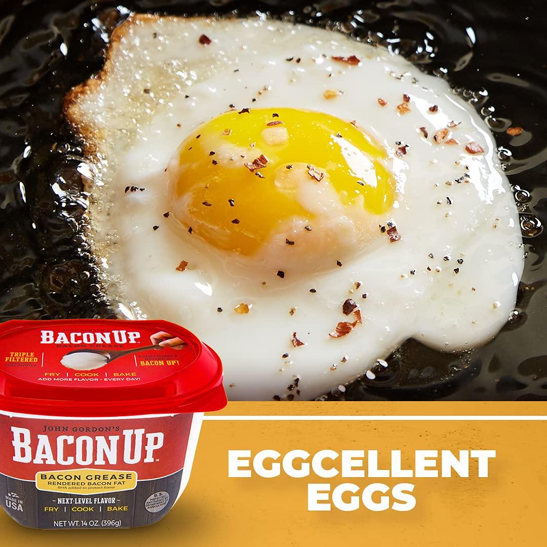 Bacon UpⓇ Bacon Grease for Cooking - 14 Ounce Tub of Authentic Bacon Fat  for Cooking, Frying and Baking - Triple-Filtered for Purity, No Carbs