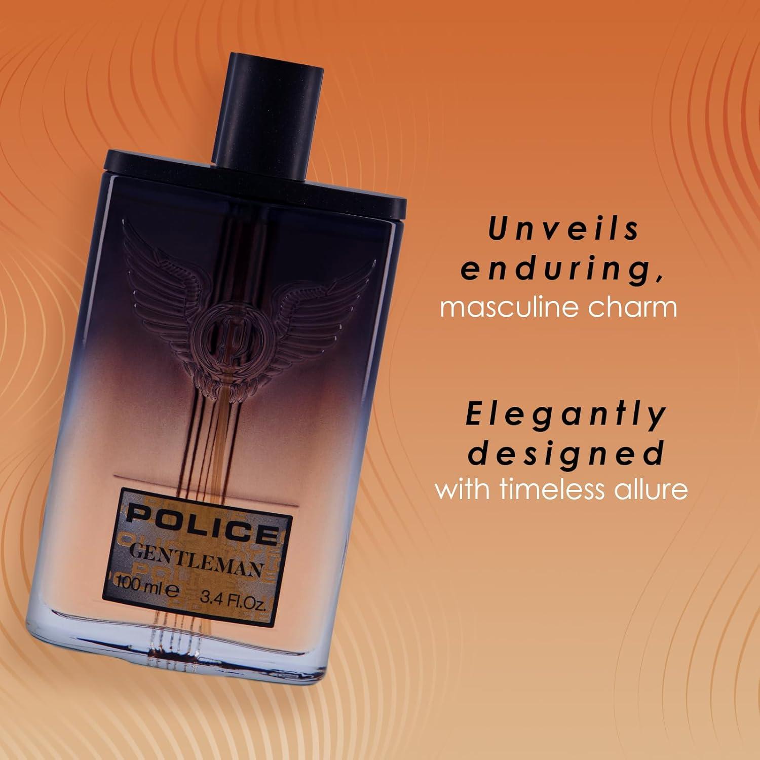 POLICE Gentleman - Fragrance For Men - Refined And Charismatic - Top Notes  Of Bergamot Lemon Grapefruit - Heart Notes