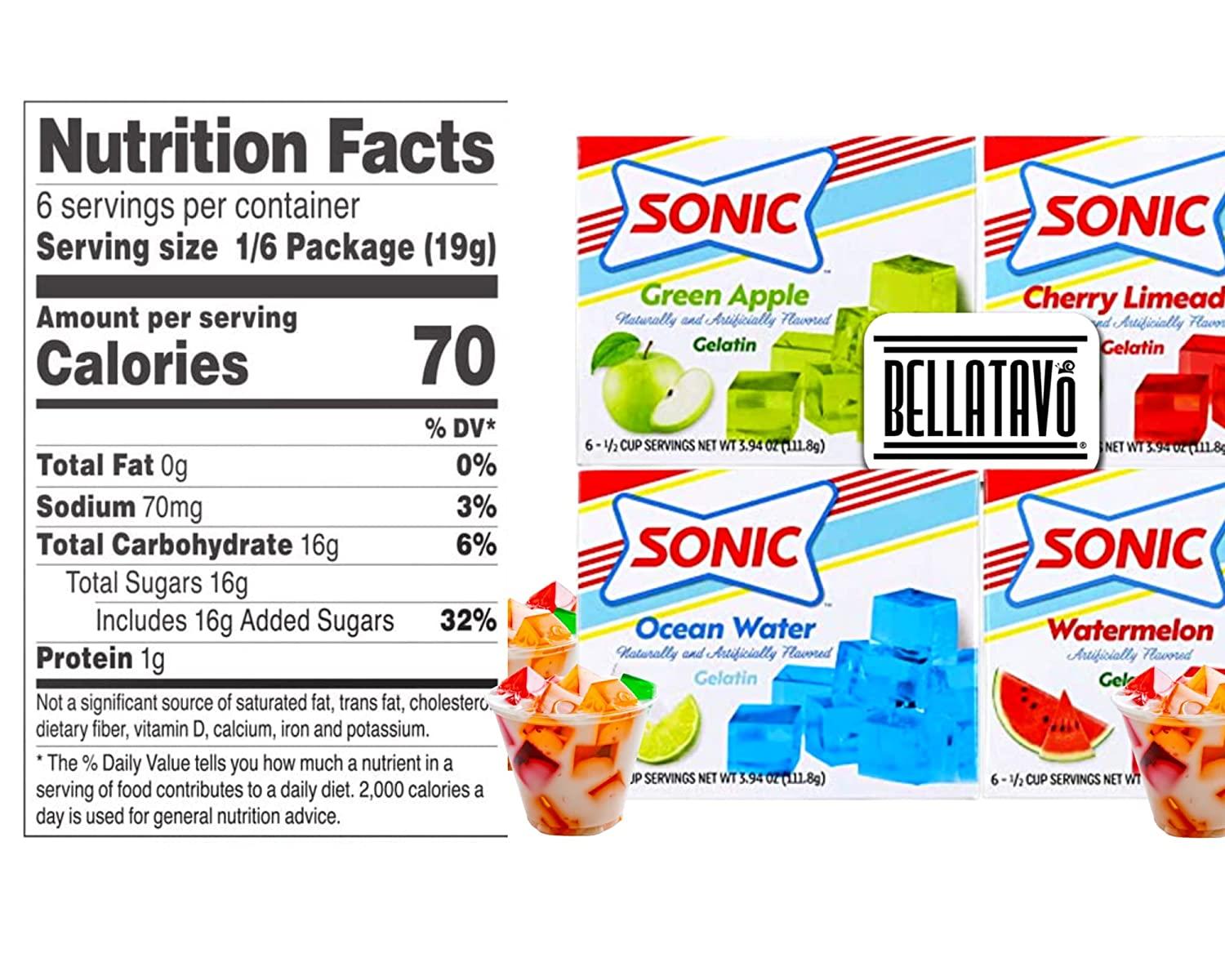 Flavored Gelatin Powdered Packets Variety Pack. Includes 4 Boxes of