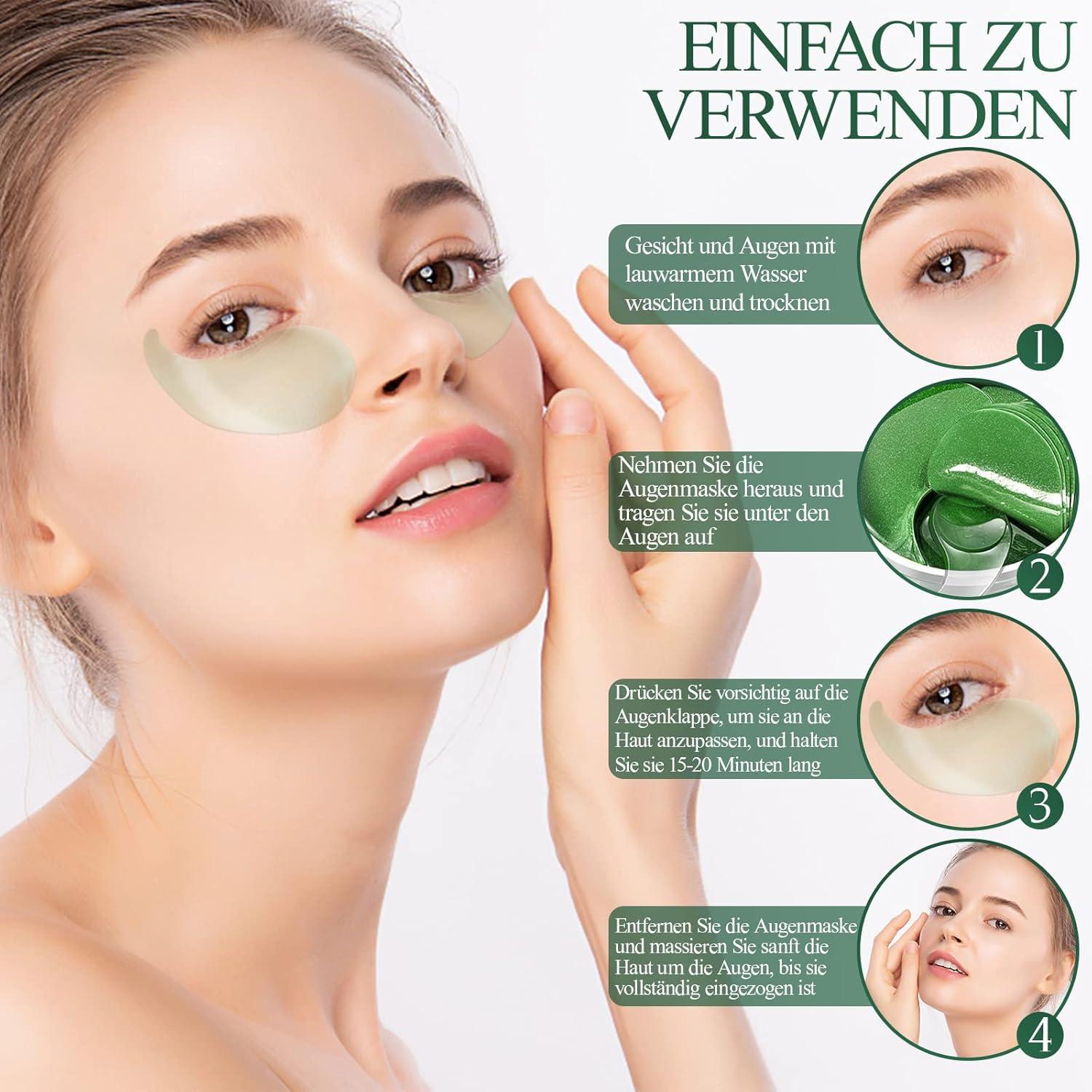 Eveellyn Eye Pads - 60pcs Aloe Vera & Hyaluronic Acid Eye Masks for Dark  Circles Wrinkles Puffiness & Tear Bags