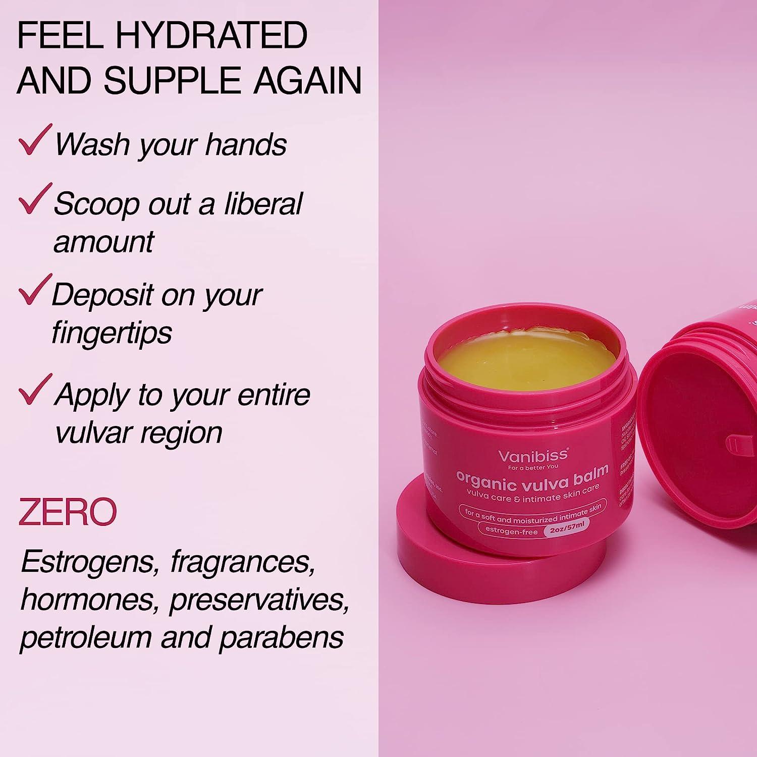 Vanibiss Organic Vulva Balm Vaginal Moisturizer for Dryness & Irritation pH Balance