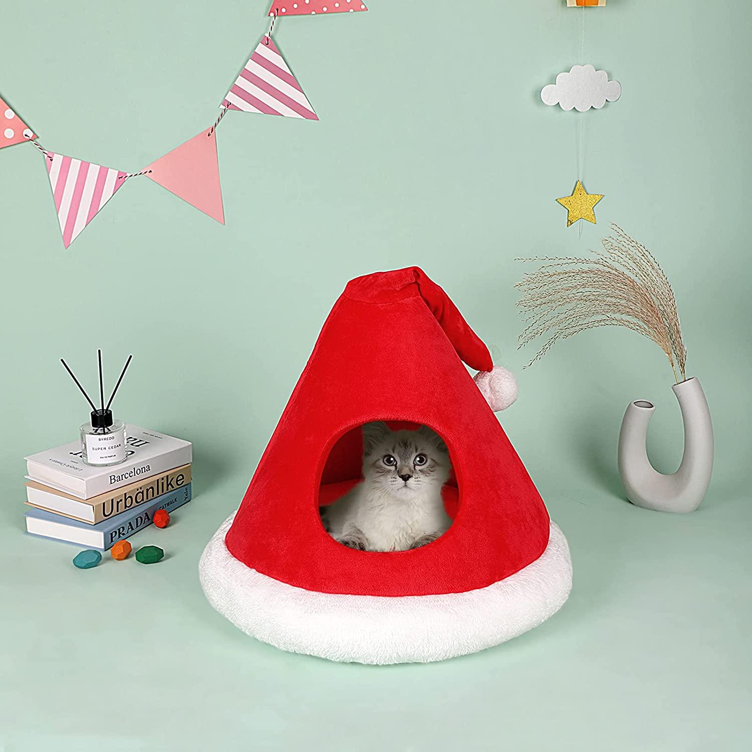 thumbnail image 2 of Cat Bed Cave House Foldable Comfortable Cat Tent House Bed - China Cat 2 of 13