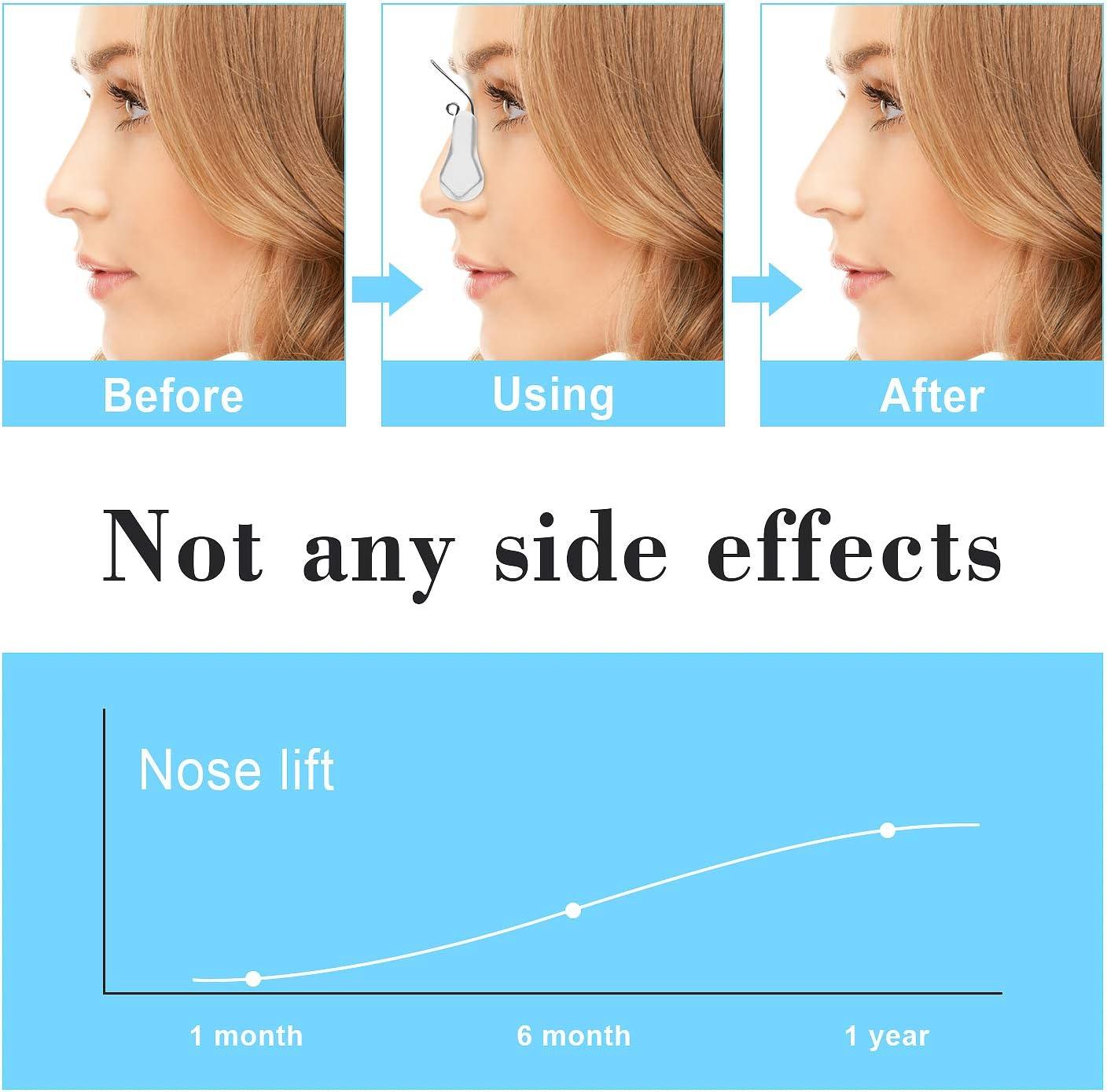 Nose Shaper Clip, Silicone Nose Up Lifter Nose Job Without Surgery Nose  Corrector Straightener Device Pain-Free Nose Slimmer for Wide Noses 