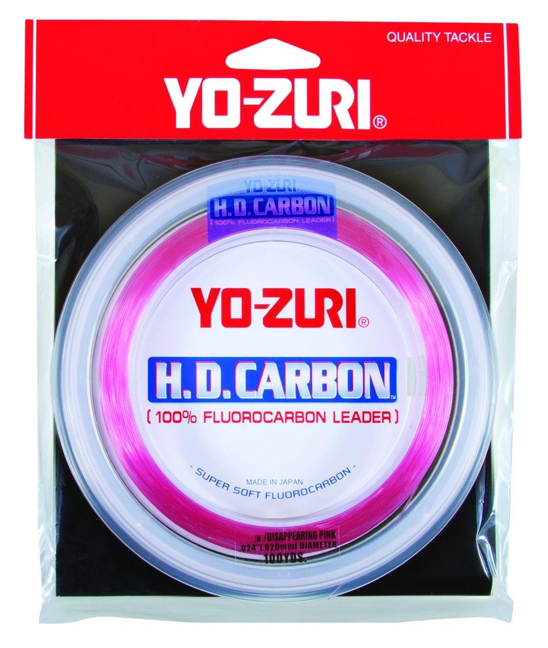 Yo-Zuri H.D. Fluorocarbon Wrist Spool 100-Yard Leader Line, Pink, 50-Pound
