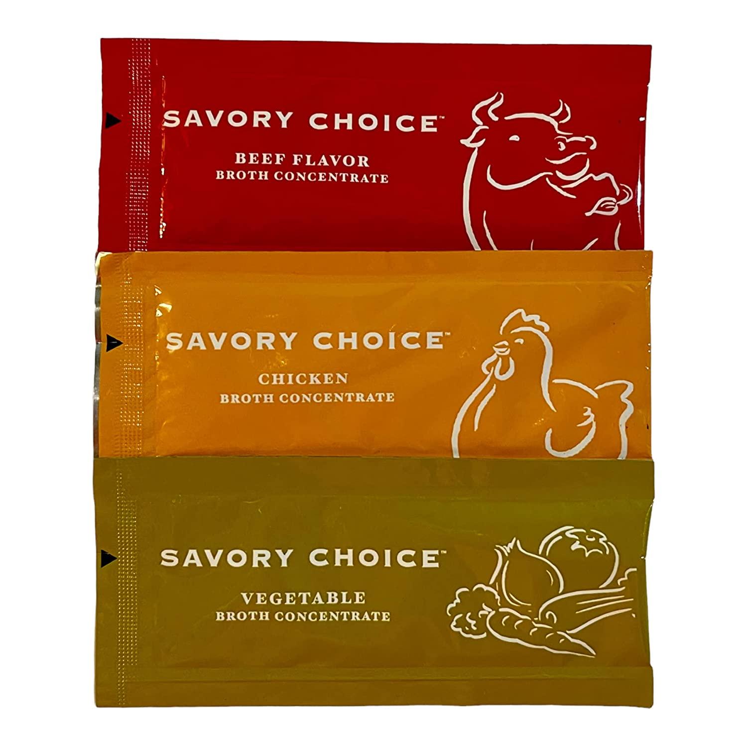 Savory Choice Reduced Sodium Broth Variety Pack 8 Each Beef, Chicken