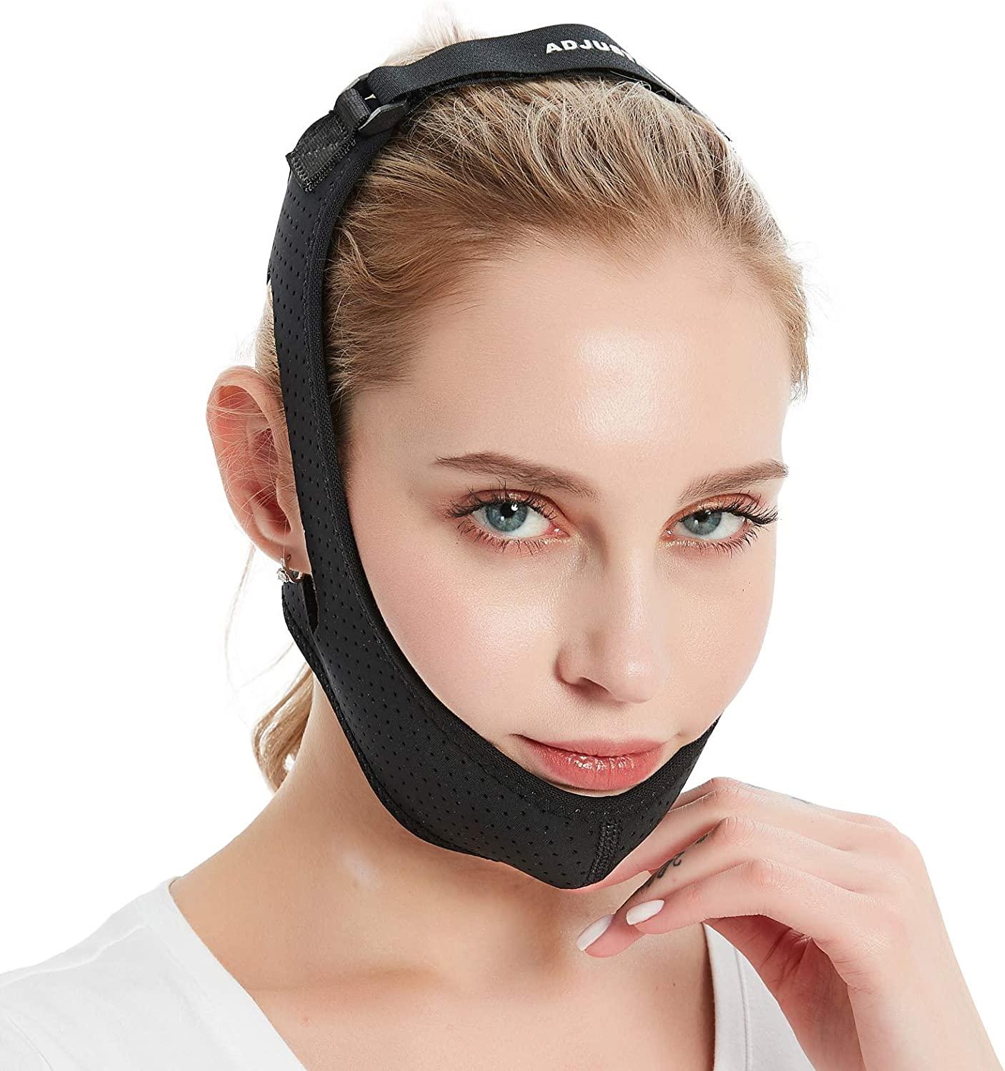 Double Adjustable Anti Snoring Chin Strap Stopper Chin Straps for Men