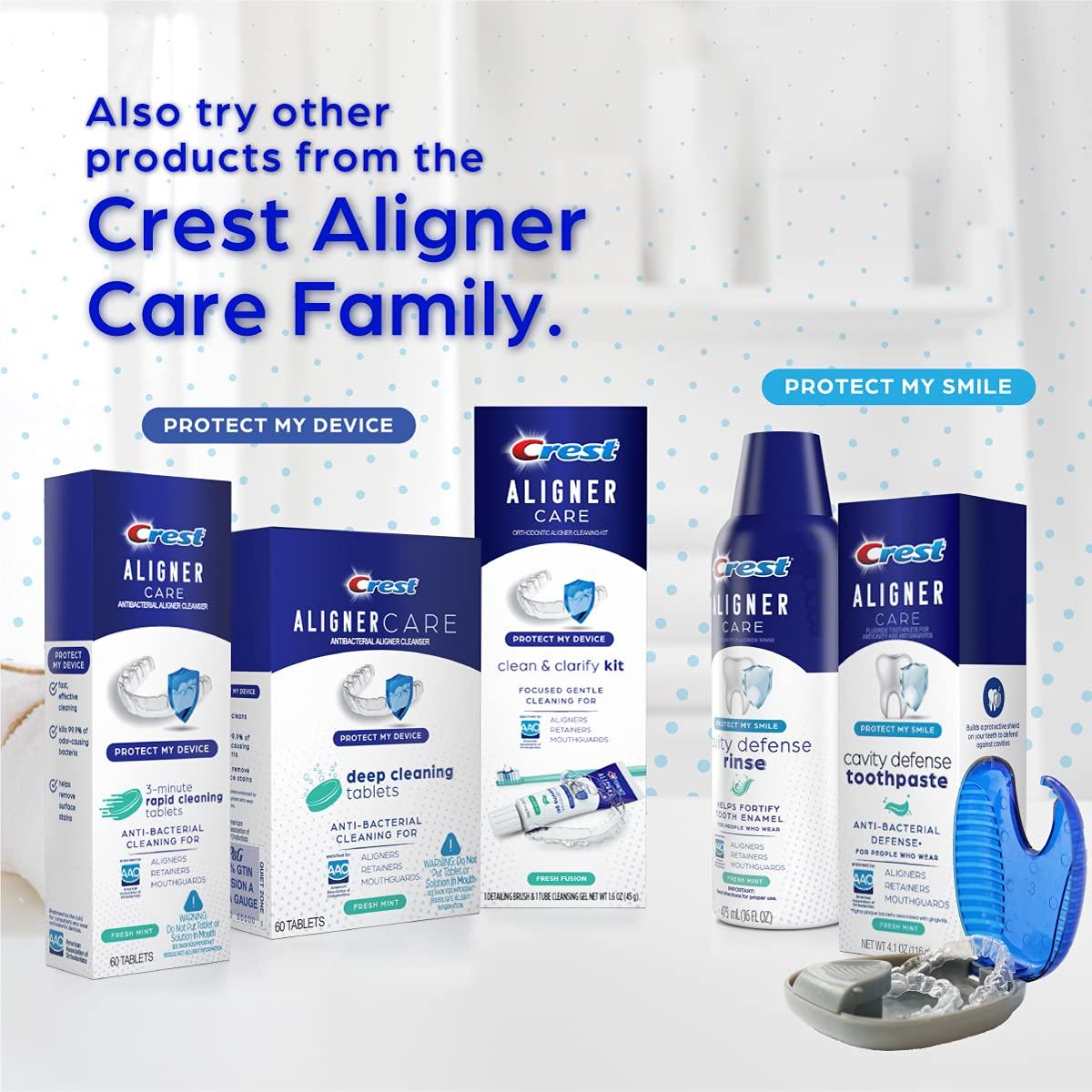 Crest Aligner Care Clean & Clarify Kit Brush & 1.6 oz Cleansing Gel
