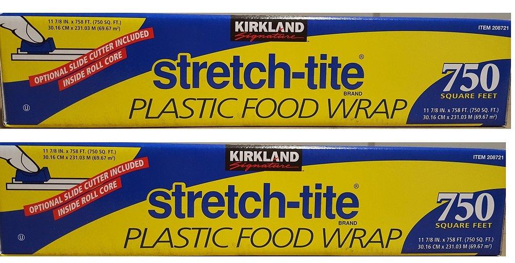 Kirkland Signature Stretch Tite Plastic Food Wrap eXiZgc 2 Packs (750