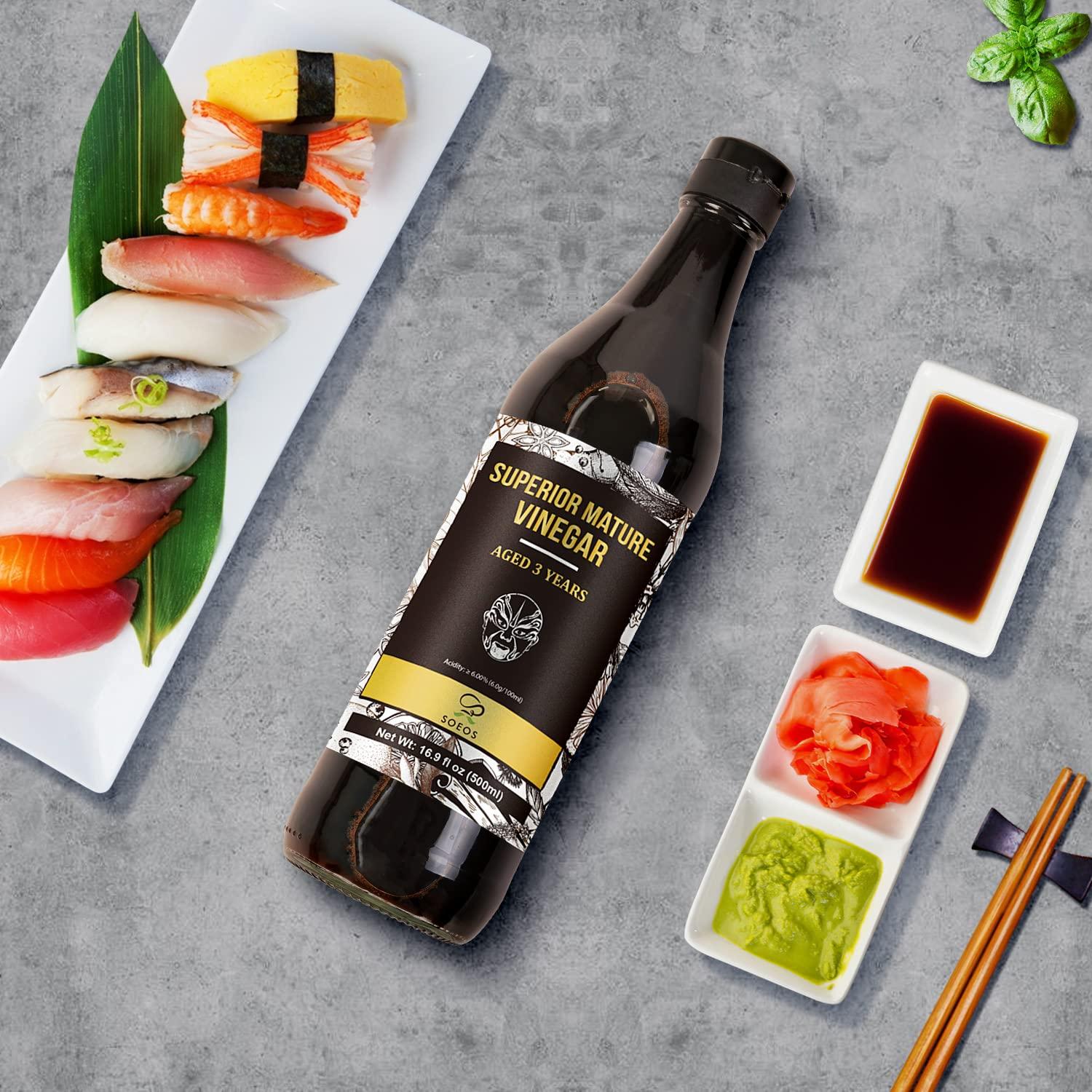 Soeos Chinkiang Vinegar 16.9 fl oz (500ml), 3 Years Aged, Naturally