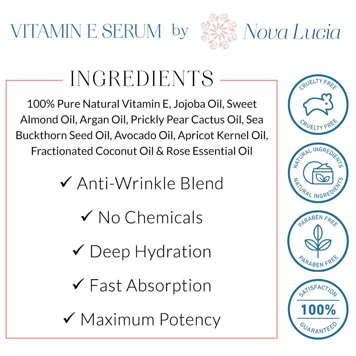 Organic Vitamin E Oil For Skin Face Hair Oil For Hair Growth Acne Scar Treatment Stretch Mark