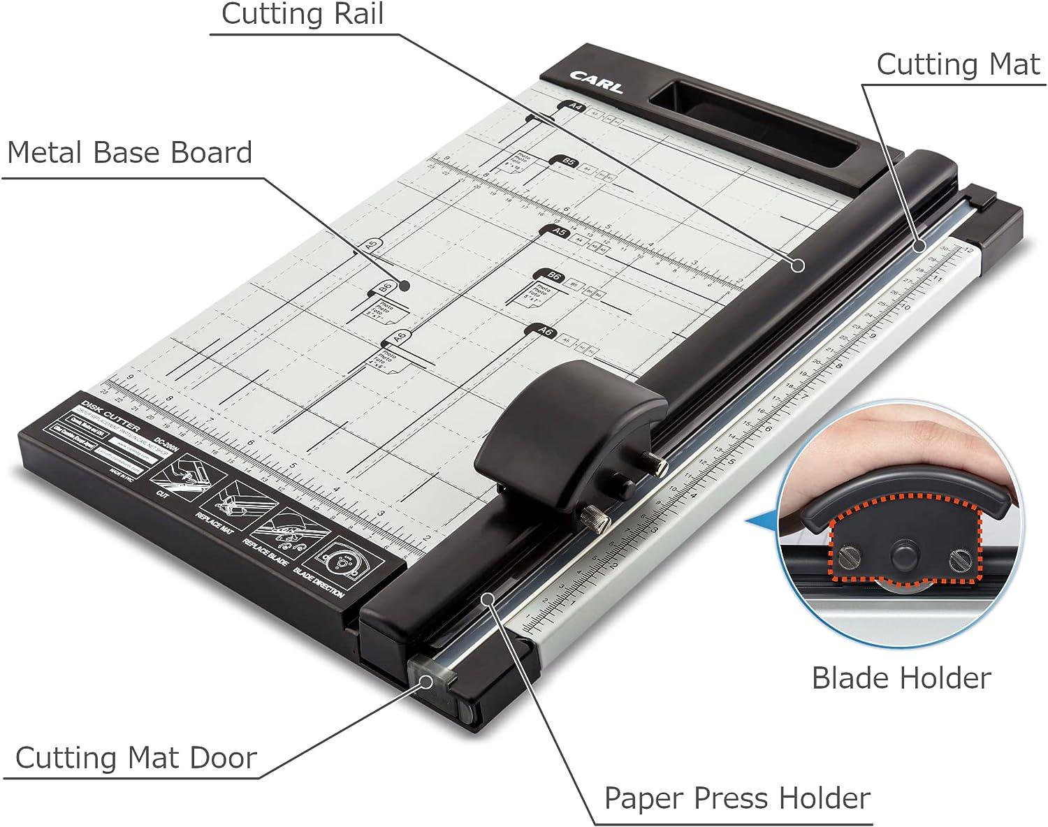 CARL 12 inch DC200N Premium Rotary Paper Trimmer Metal Base 15 Sheet
