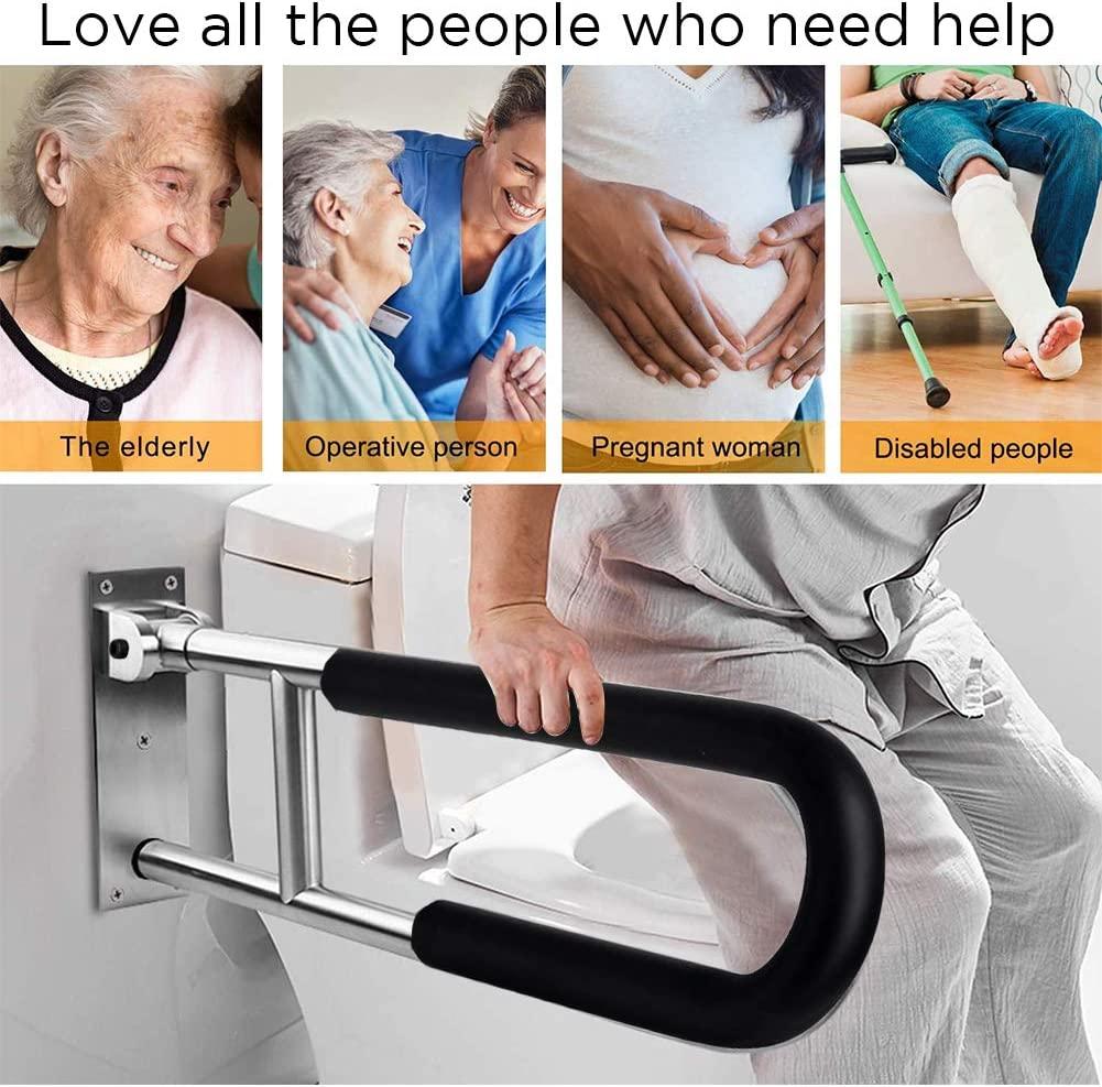 Botabay Handicap Grab Bars Rails 23.6 Inch Toilet Handrails Bathroom