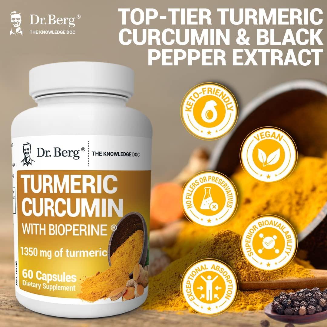 Dr. Berg's Turmeric Curcumin with Bioperine 95 Curcuminoids Turmeric