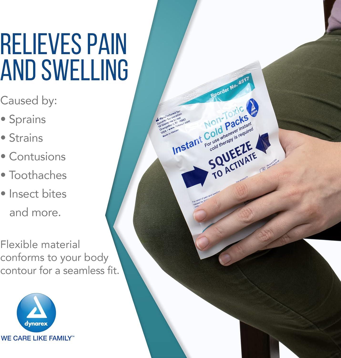 Dynarex Instant Cold Packs with Urea Disposable Ice Packs for