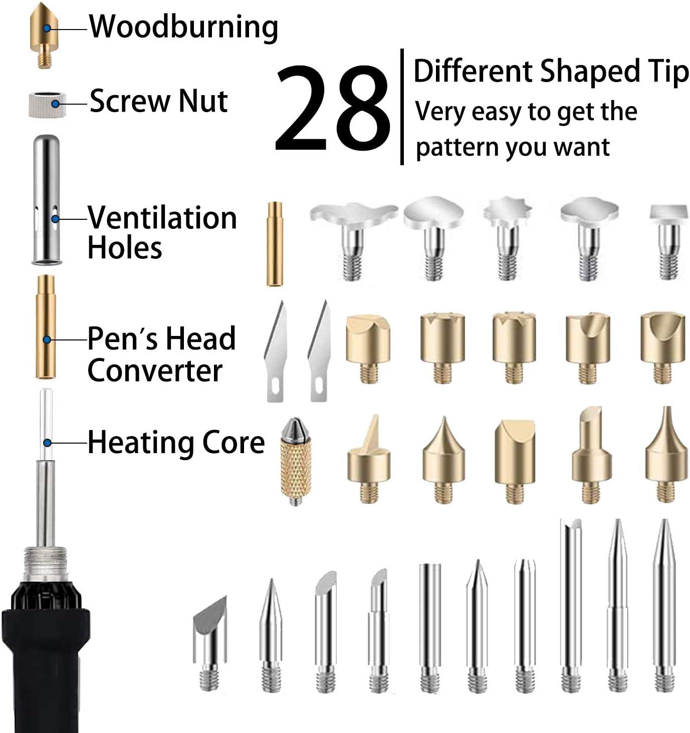 TOOKO 96pcs Wood Burning Kit, Professional Wood Burner Pen Tool, Creative  Tool Set Adjustable Temperature WoodBurner for