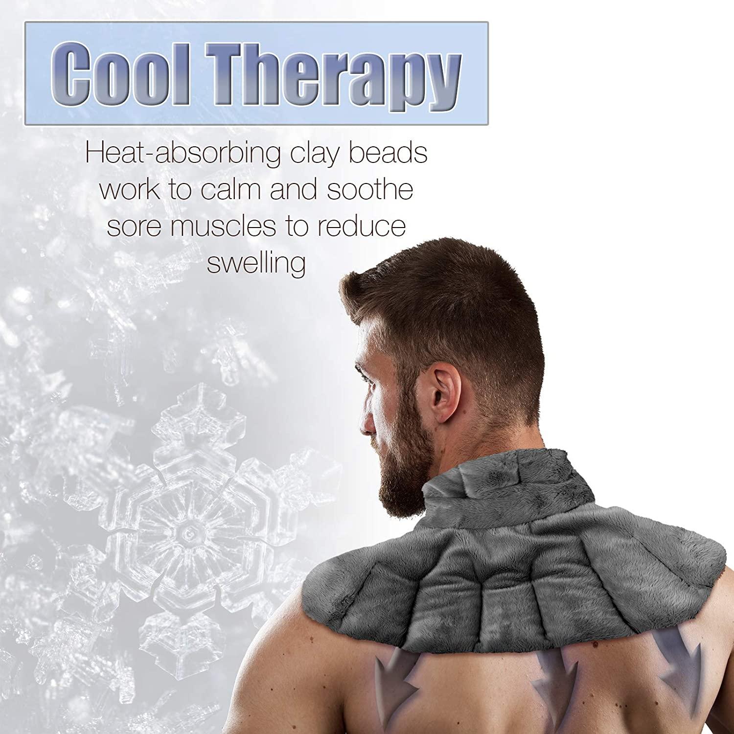 Heating Pad for Neck and Shoulders Microwavable Weighted Heat Therapy Wrap with 100 Natural