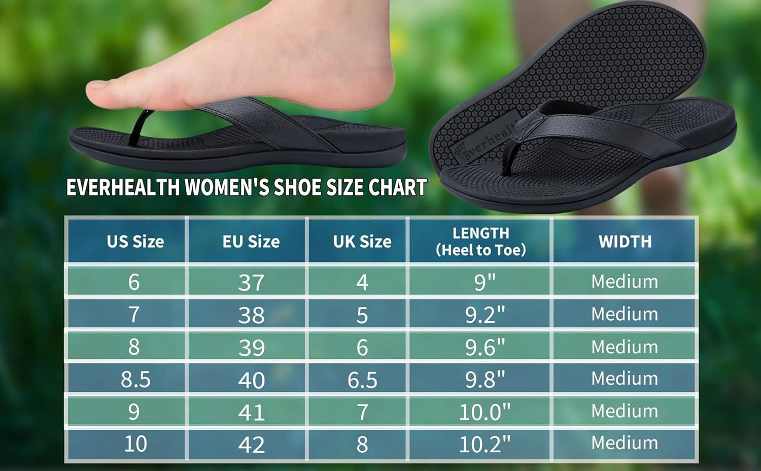 Everhealth Women's Orthotic Flip Flops Arch Support Sandals