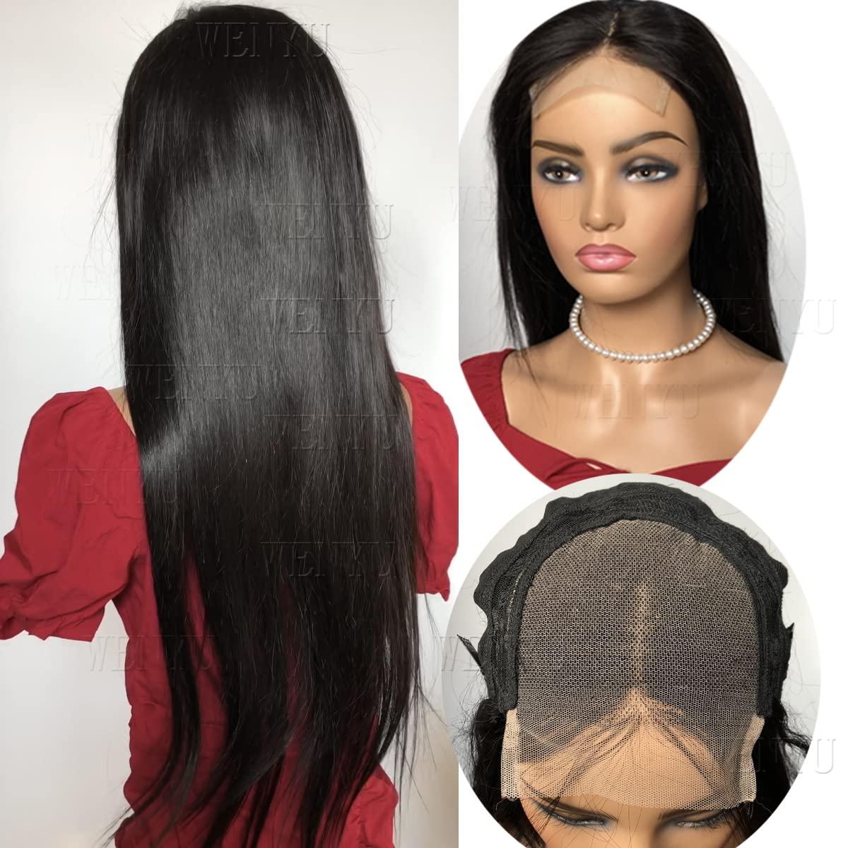 LONG YAO Lace Front Wigs Human Hair Straight 4x4 Lace Closure Wigs