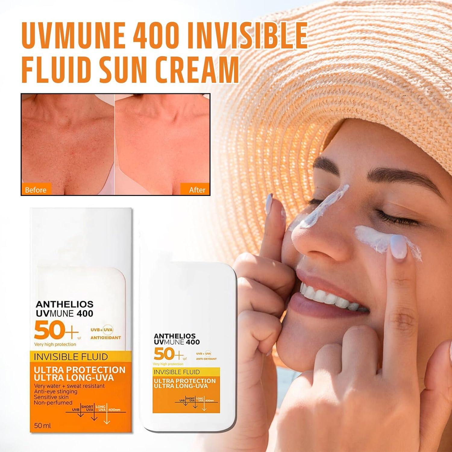Sunscreen SPF 50+ UVmune 400 Invisible Fluid Sun Cream SPF50+ Ultra