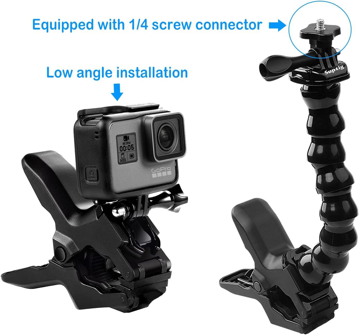 NEEWER Flexible Camera Clamp Mount - GoPro & DJI Action Camera Holder With Super Clamp