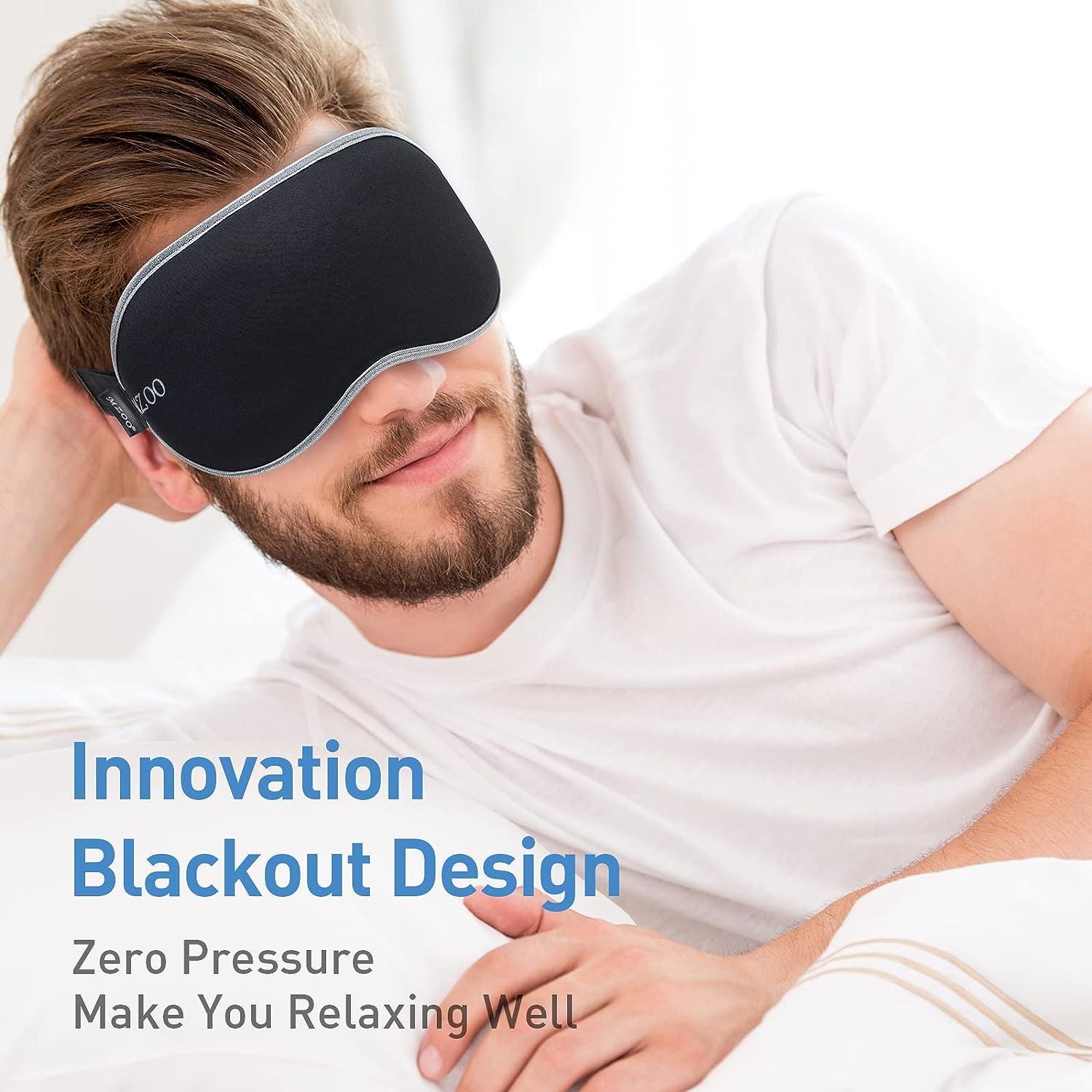 MZOO Luxury Sleep Mask for Back and Side Sleeper, 100 Block Out Light